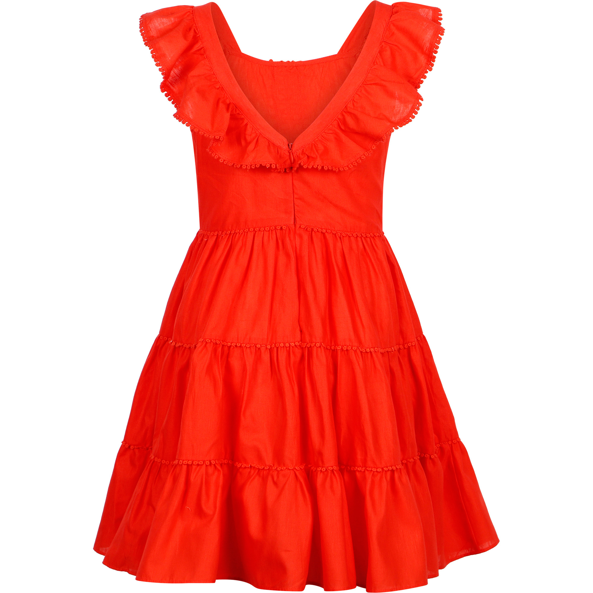 orange tassel dress