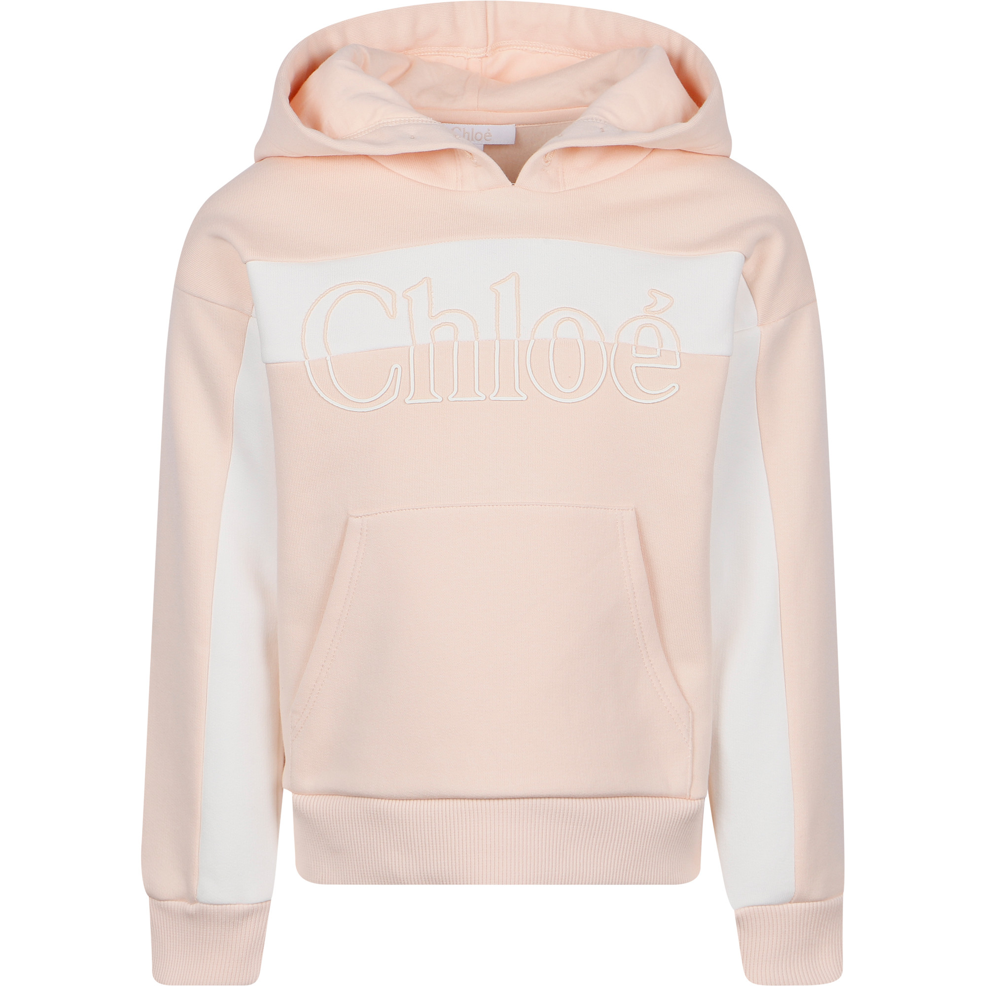 light peach hoodie