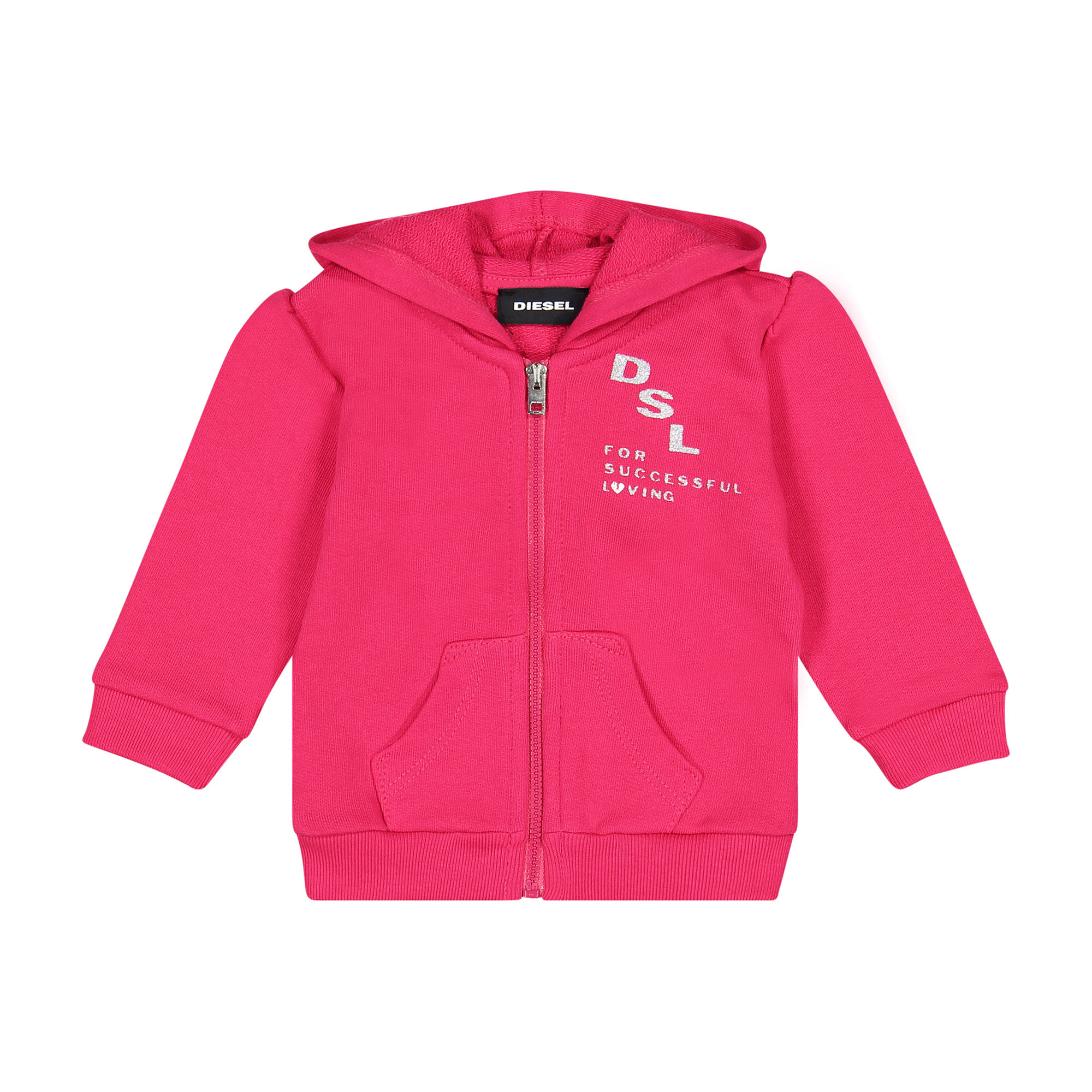 Diesel Baby Designer Tracksuit Set in Raspberry for Girls