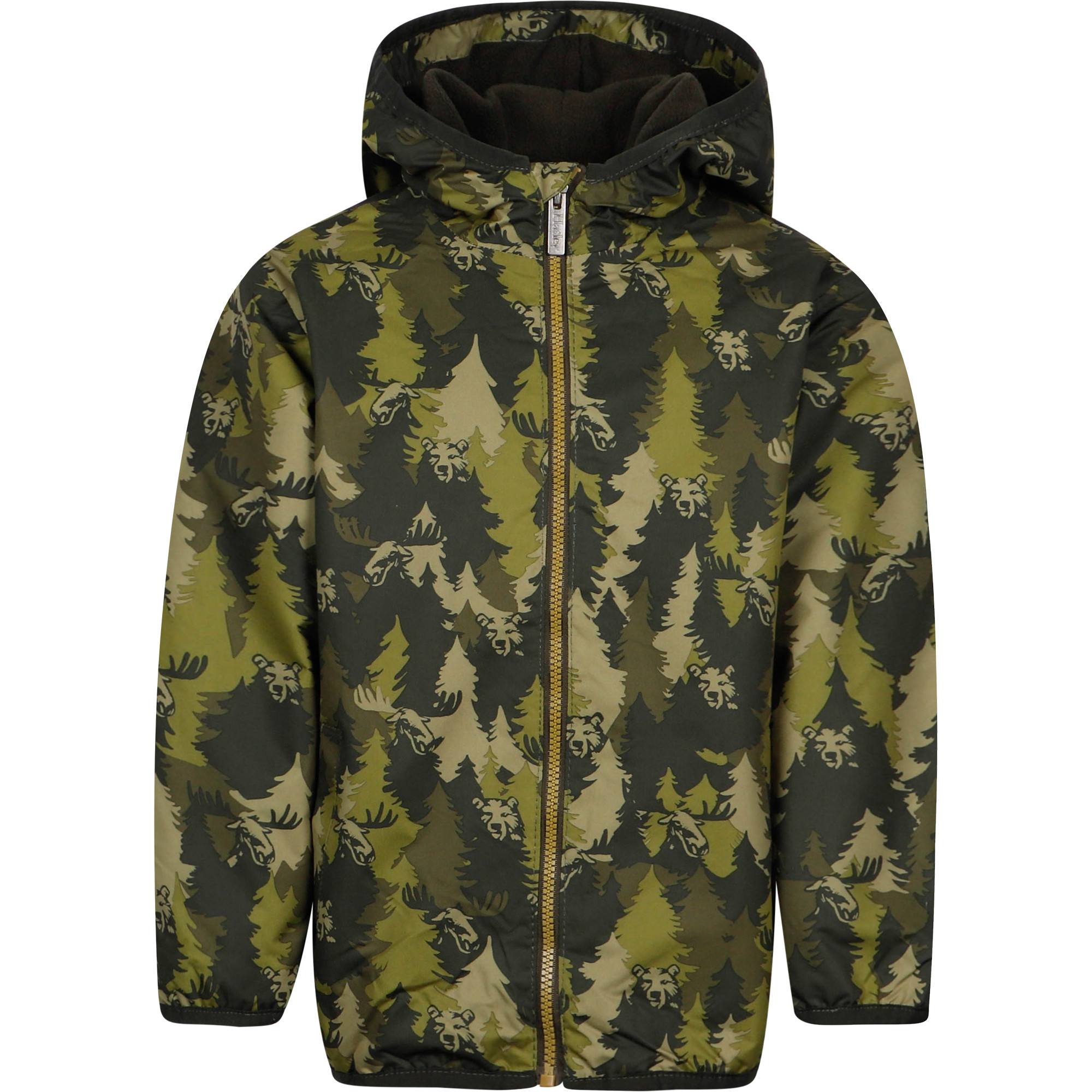 Hatley Bears and Moose Camouflage Rain Jacket in Green