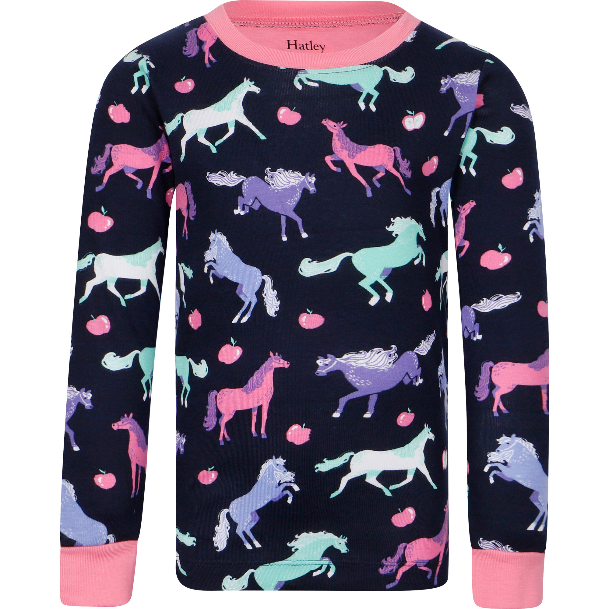 Hatley Horses Print Pajamas in Navy Blue —