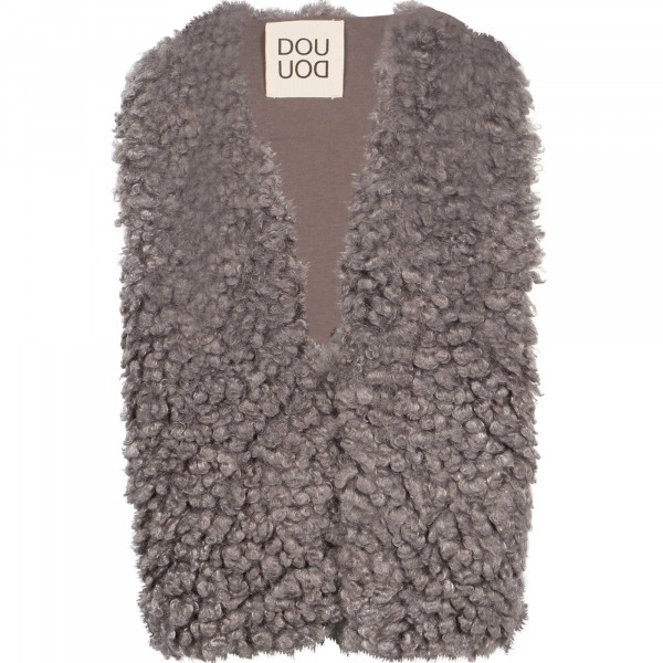 Sherpa Imitation Gilet in Grey