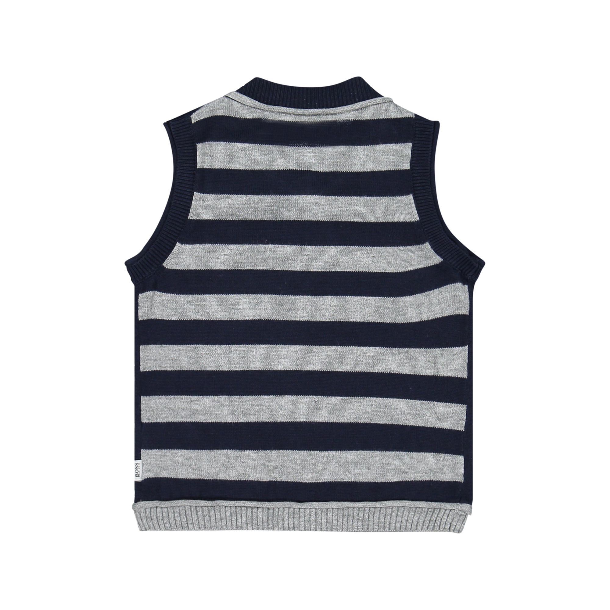 Boss Boys Navy And Grey Sweater Vest With Ribbed Hem For Boys Bambinifashion Com Free shipping on orders over $50. hugo