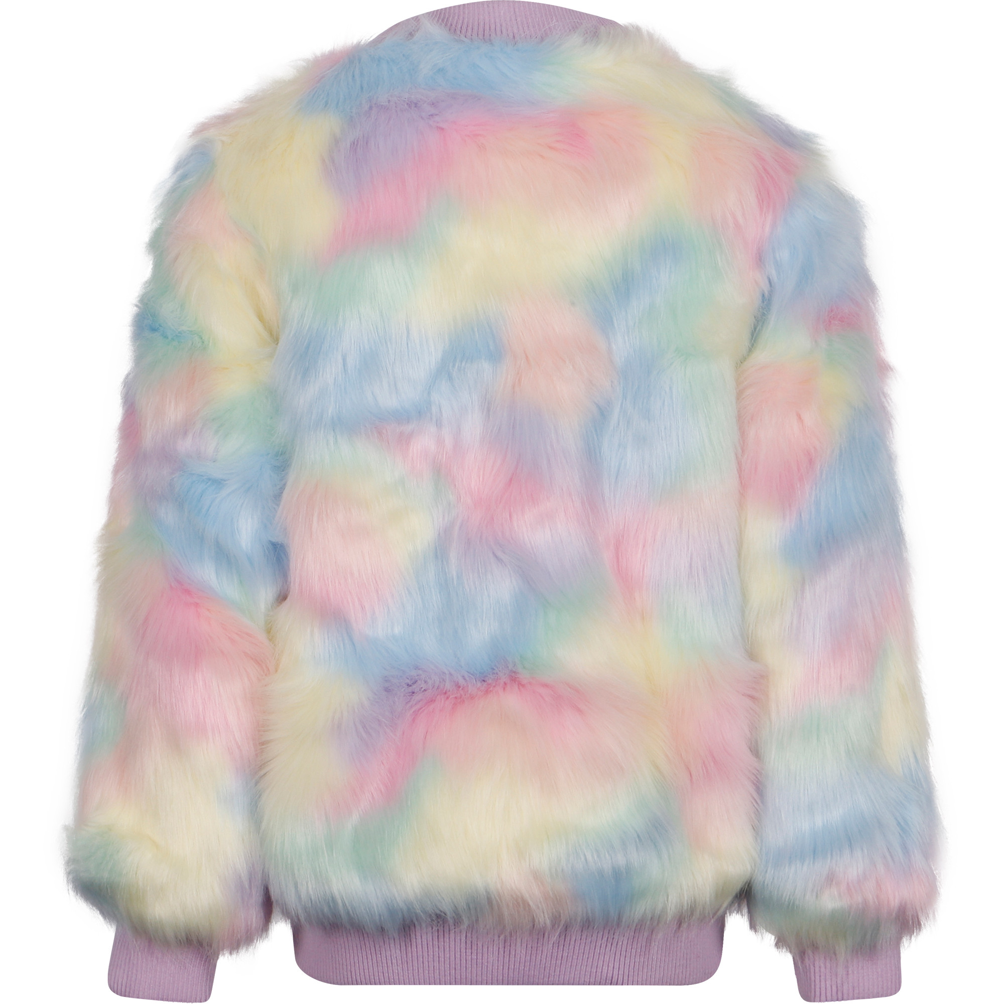 Rock Your Baby Fuzzy Colorful Jacket with Zipper