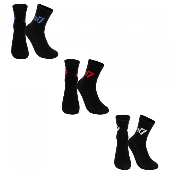 Logo Socks Set in Black