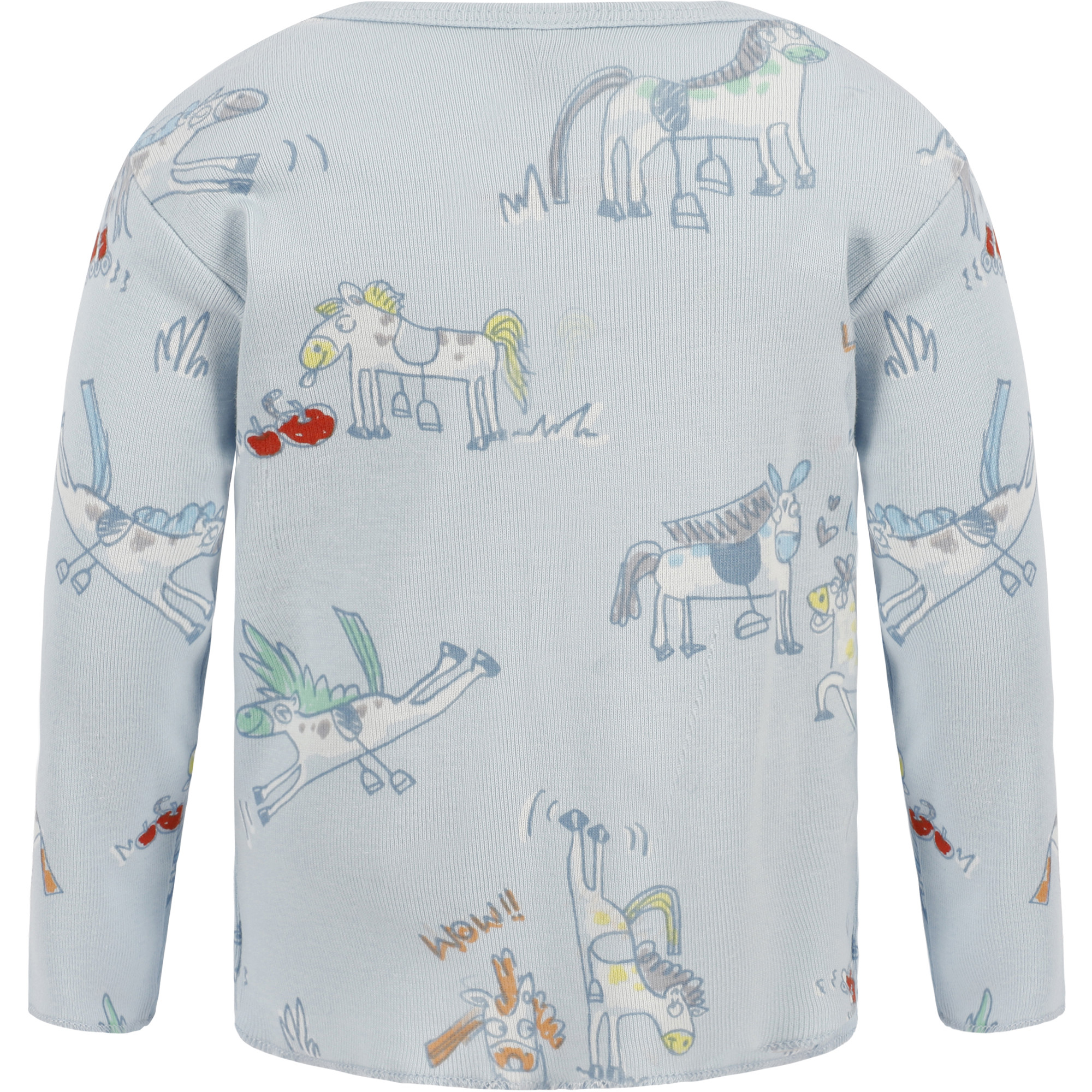 Stella McCartney Horses Print Pajamas in Light Blue