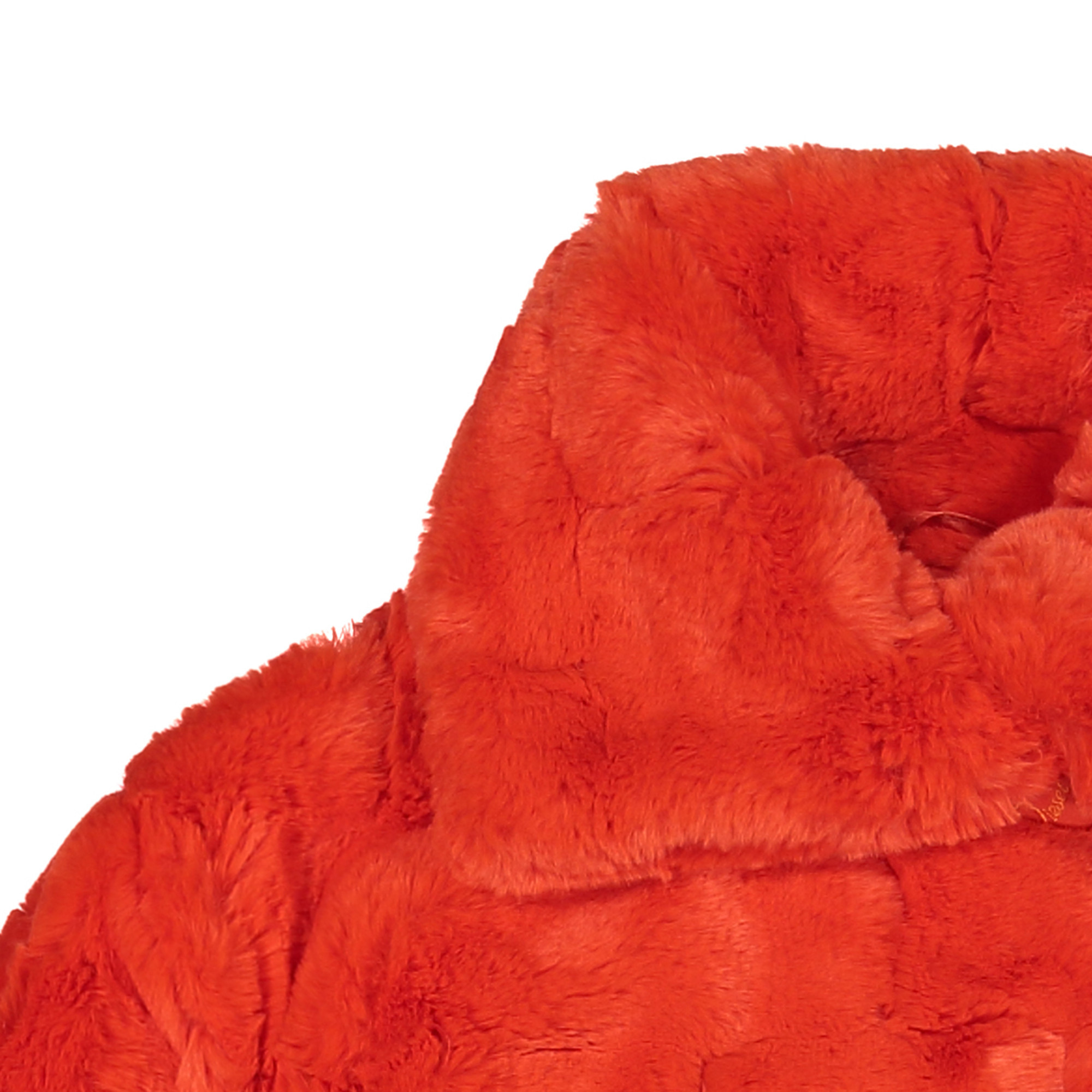 Diesel Girls Stylish Red Rabbit Fur Jacket for Girls