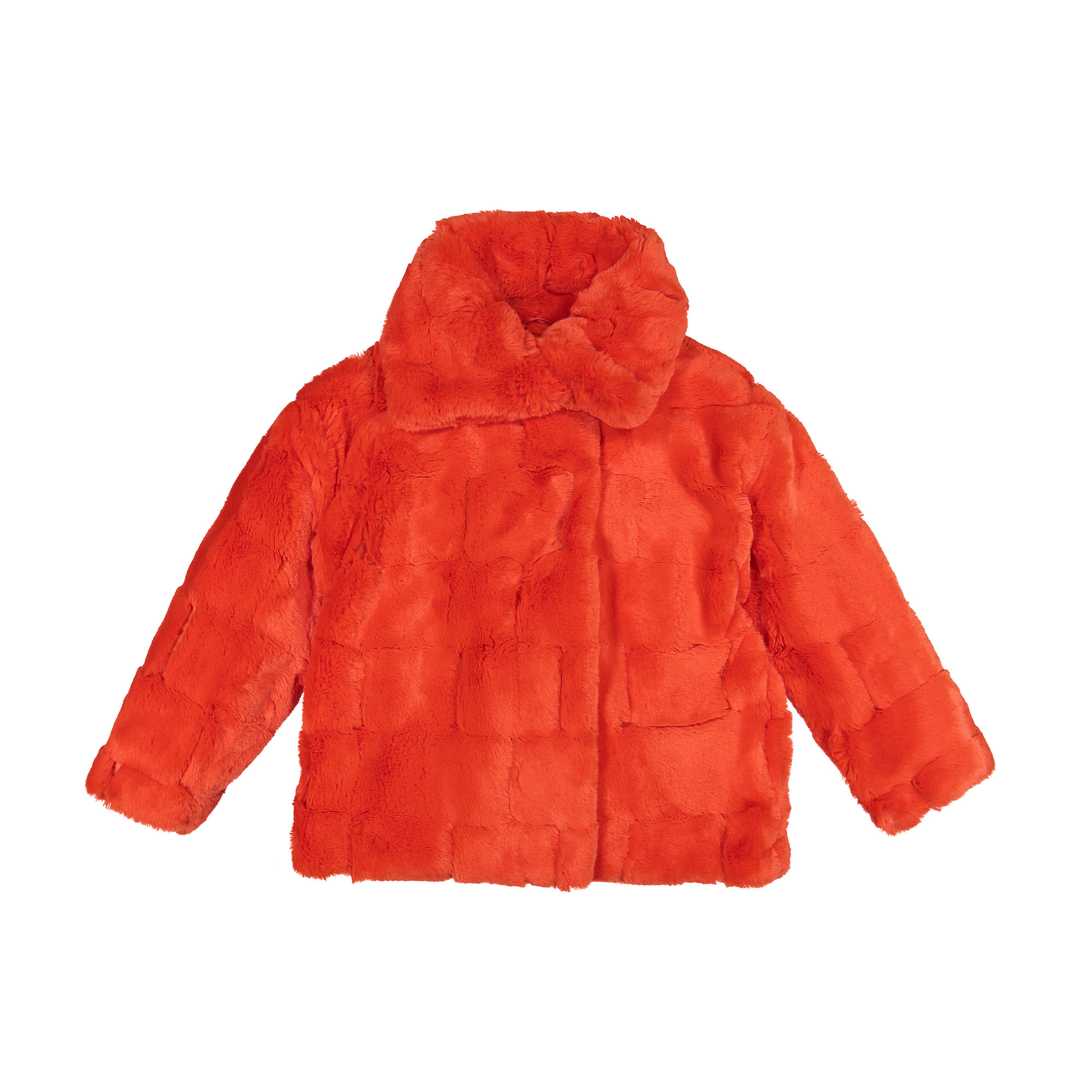 Diesel Girls Stylish Red Rabbit Fur Jacket for Girls