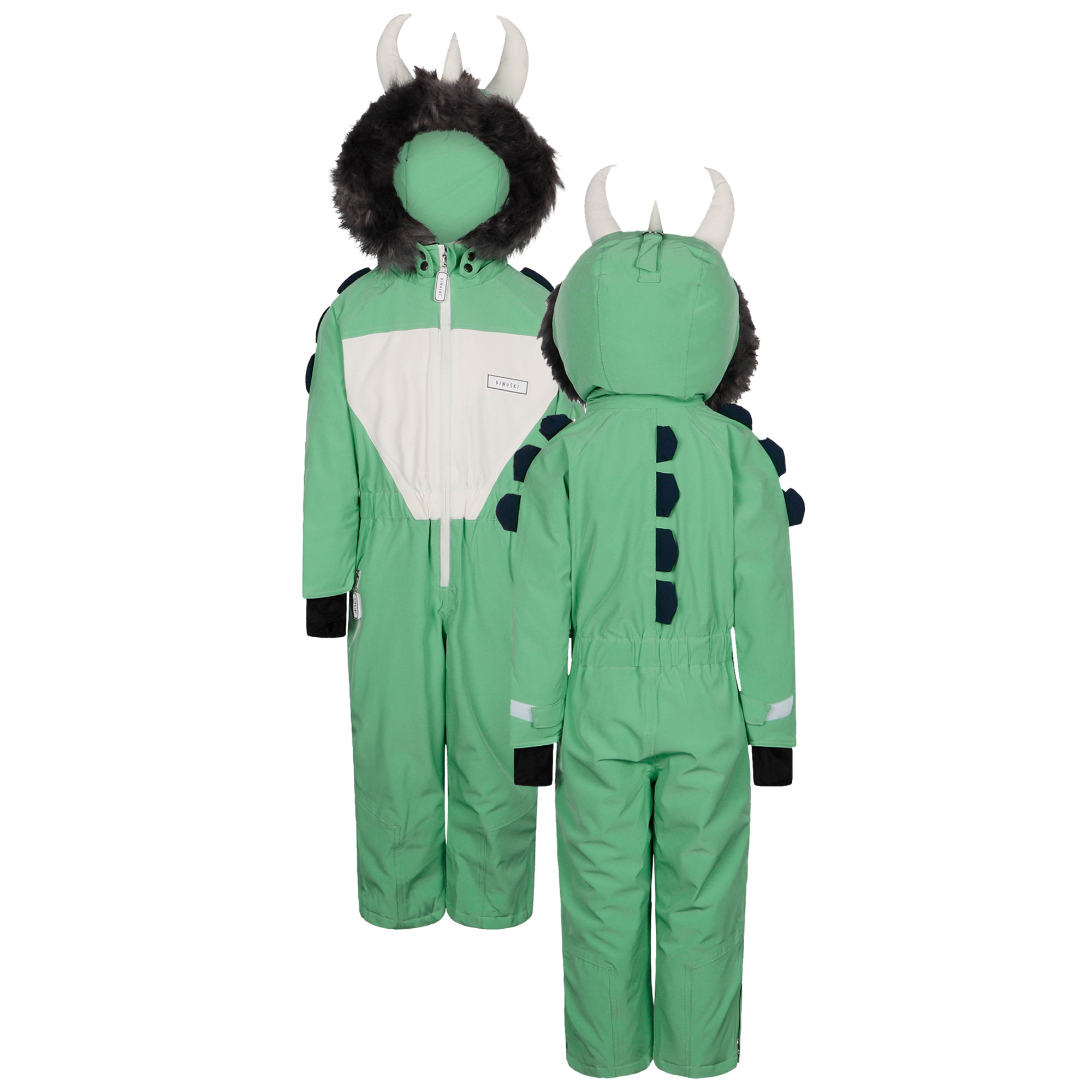 Dinoski Dinosaur Themed SkiSuit in Green —