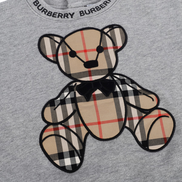 Burberry Teddy Logo Sweatshirt in Melange Grey | BAMBINIFASHION.COM