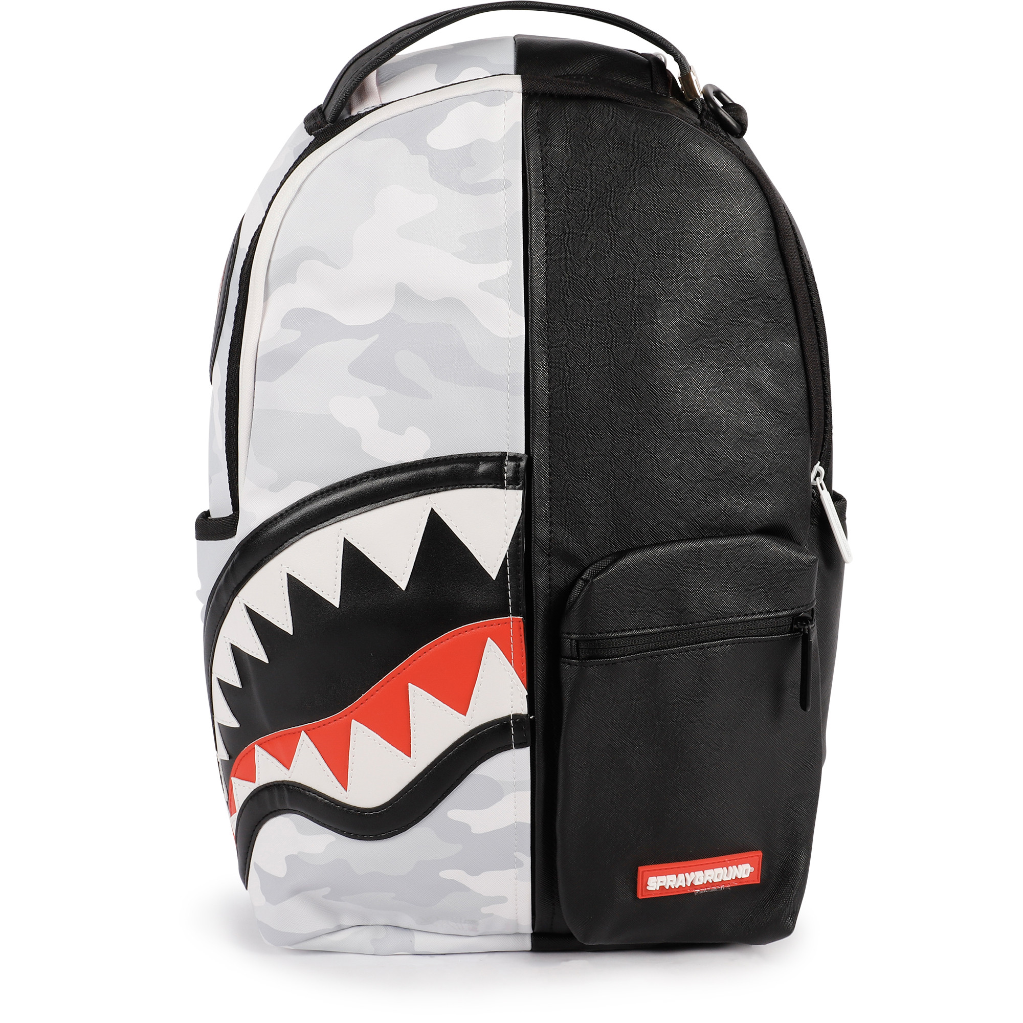Sprayground Damage Control Backpack in Black and White