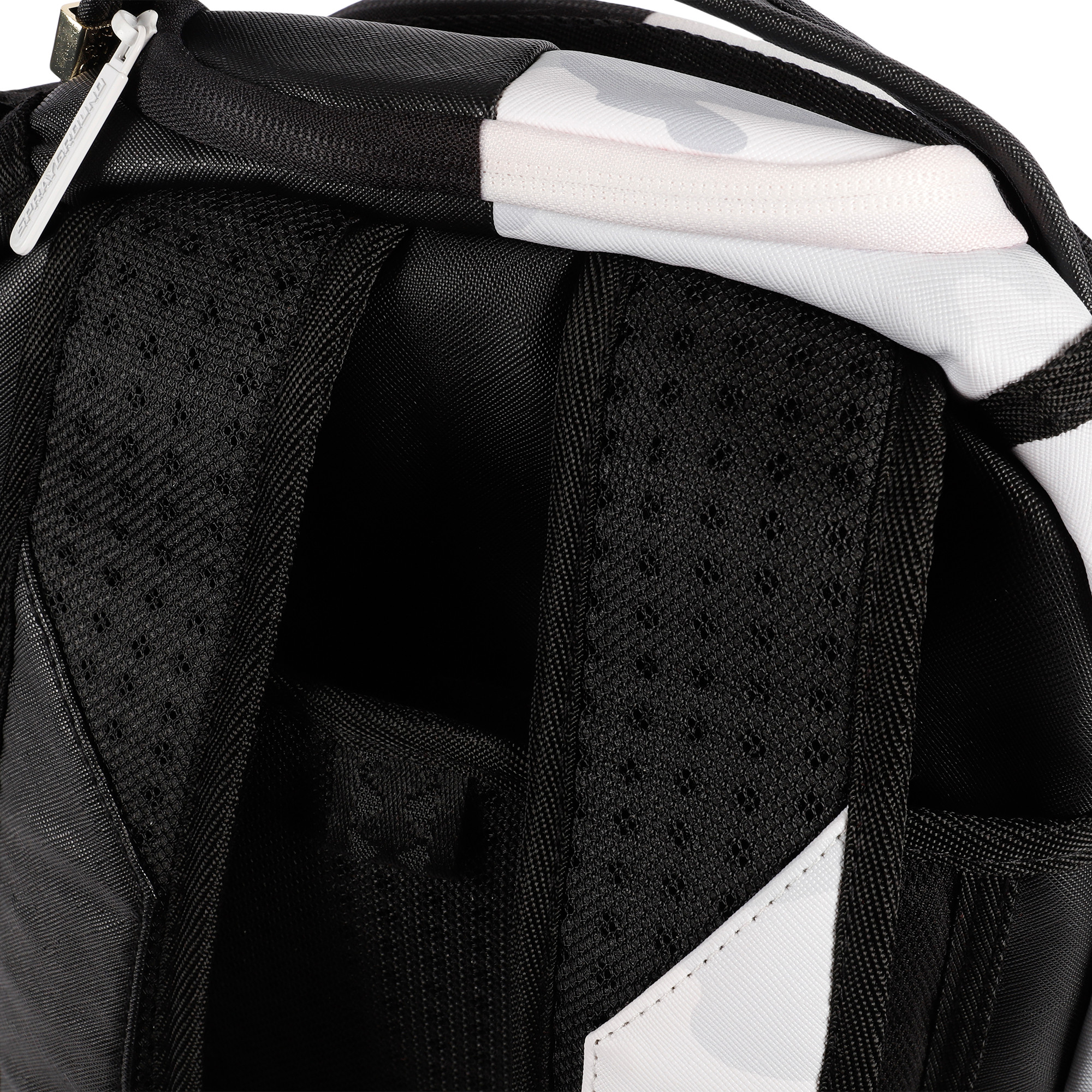 Sprayground Damage Control Backpack in Black and White