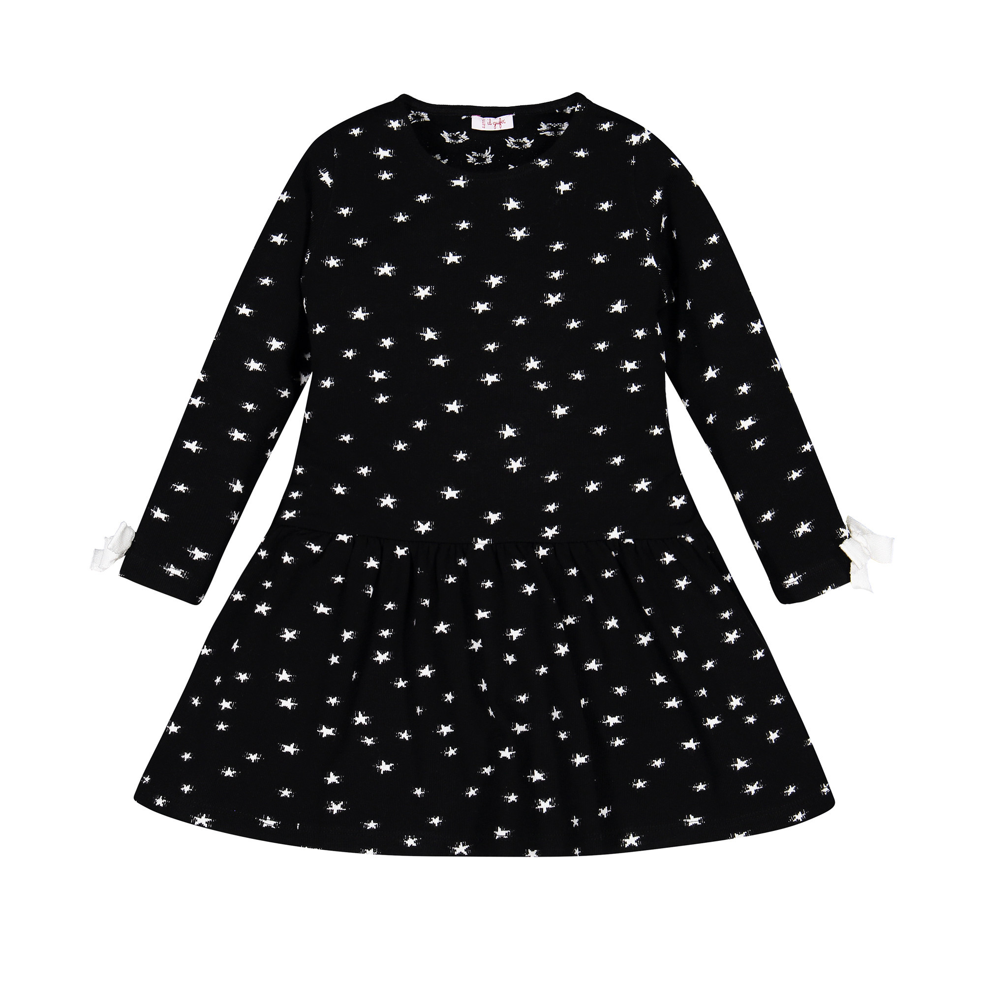 black and white star print dress