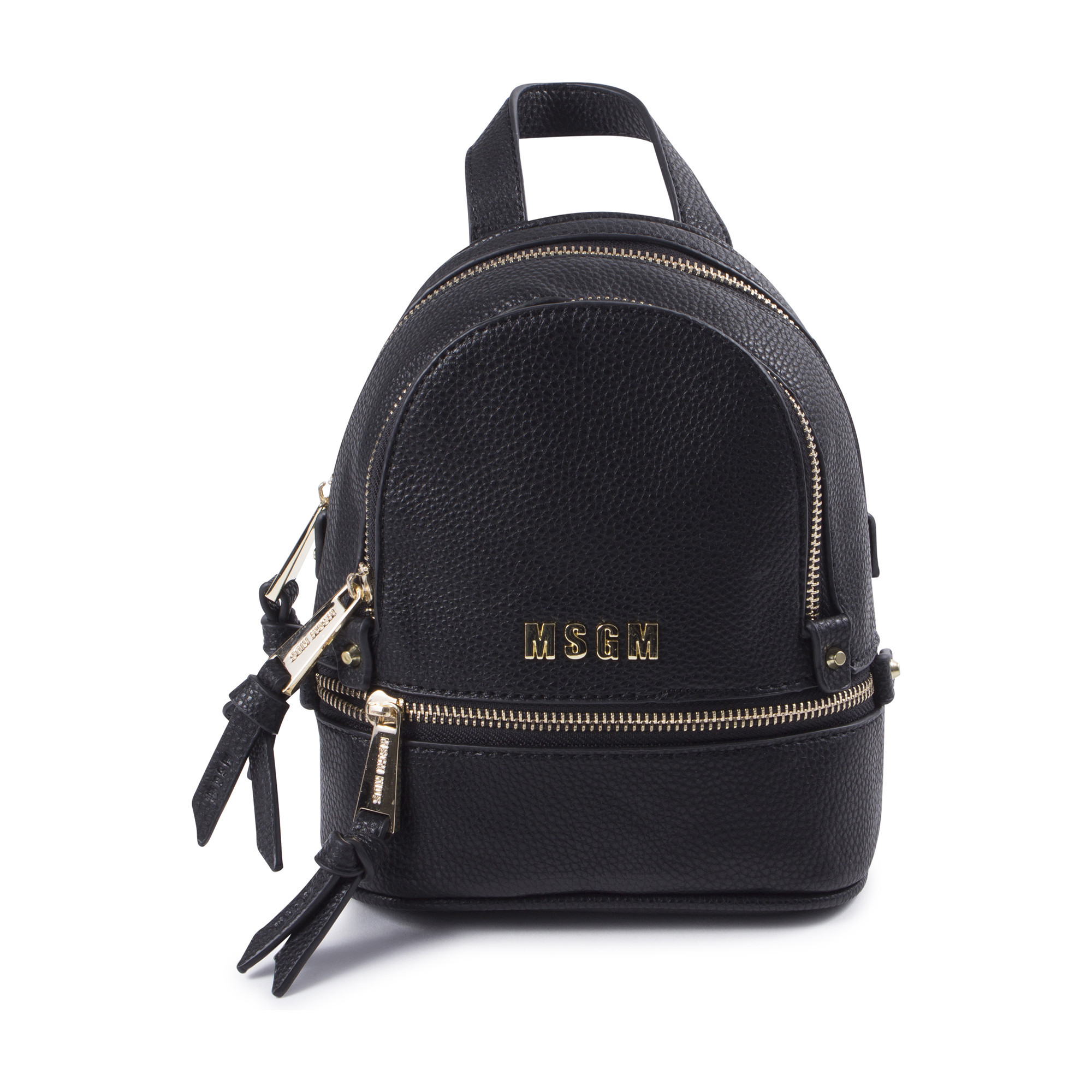 black backpack gold hardware