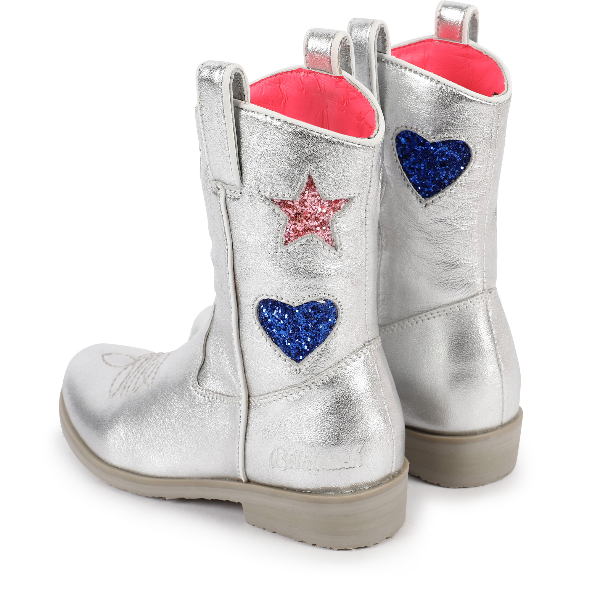 silver heart boots