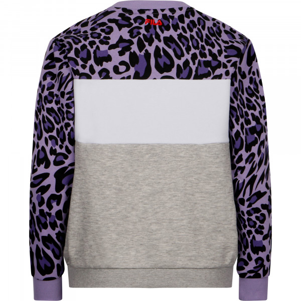 Logo Sweatshirt in Red and Grey and Purple