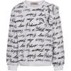 Logo Ruffled Sweatshirt in White