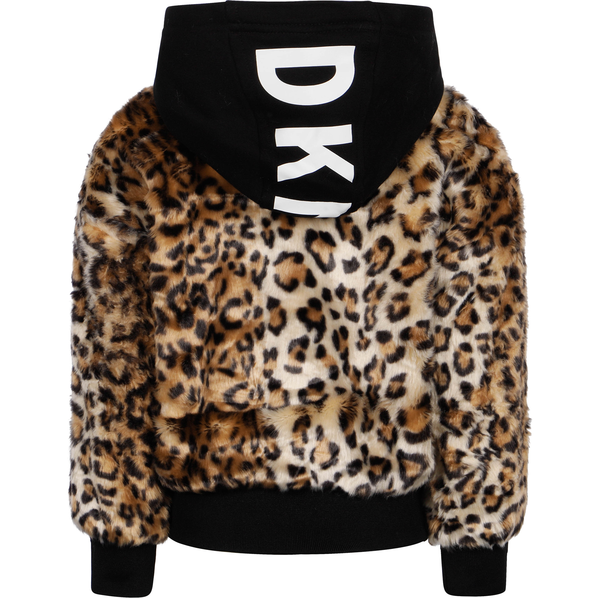 DKNY Leopard Print Hoodie in Black and Beige â BAMBINIFASHION.COM