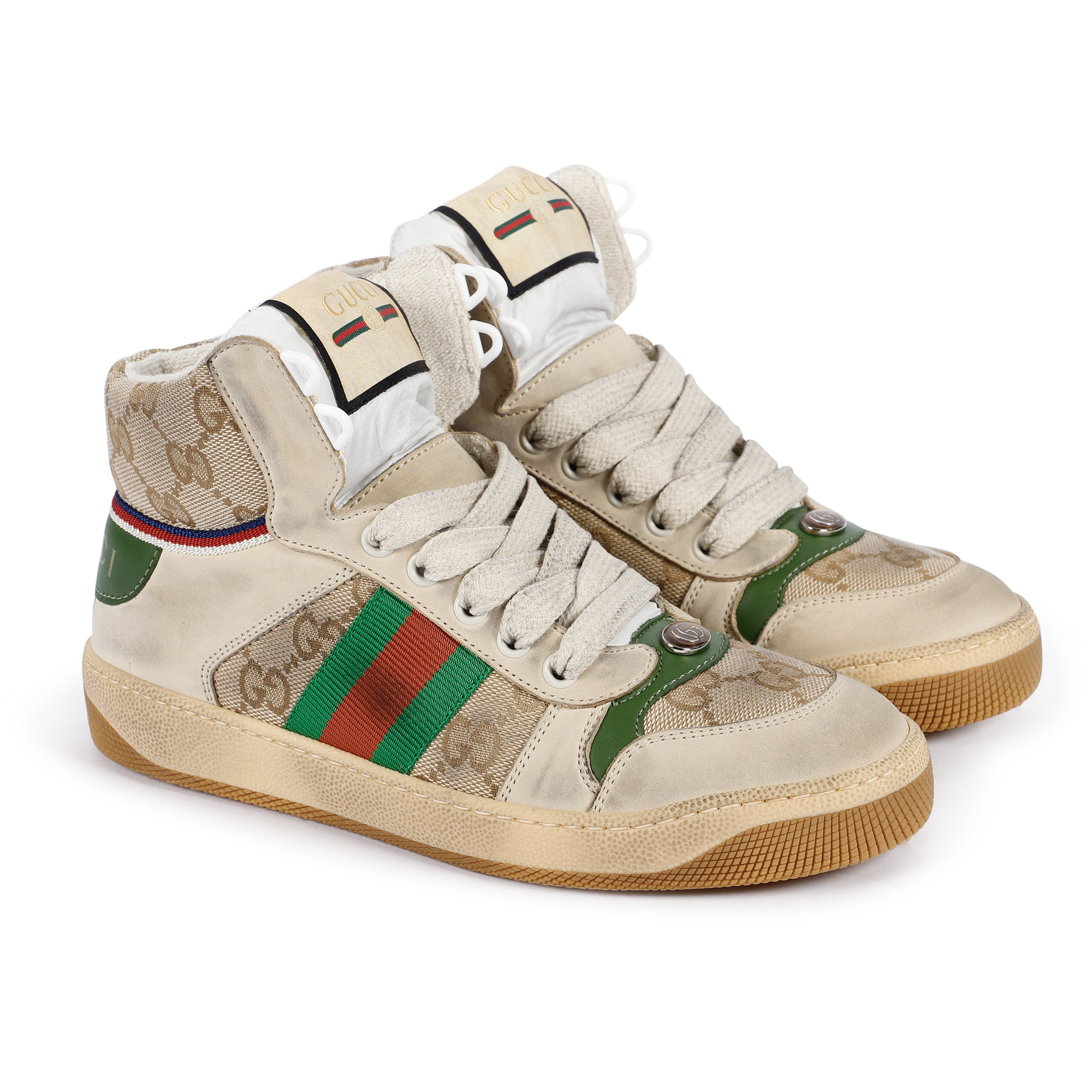 gucci shoes green red