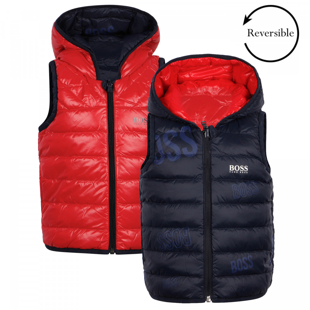 Hugo boss navy gilet clearance