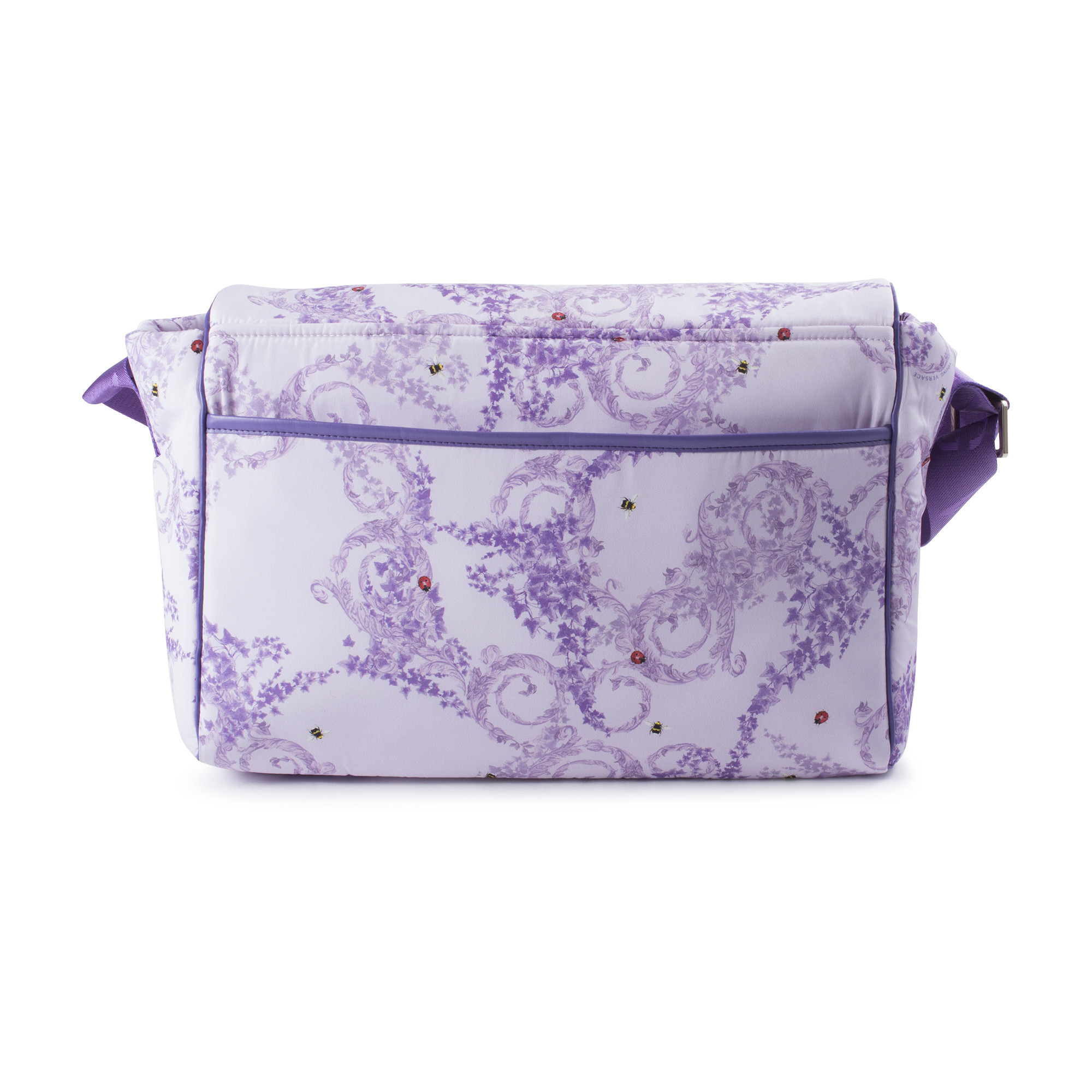 Young Versace Purple Baroque Changing Bag with Shoulder Strap and Mat