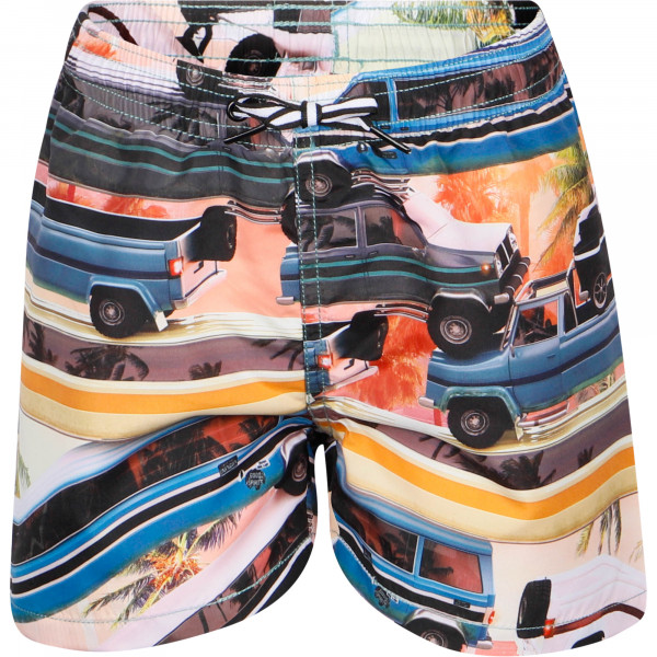 Colorful Cars Print Swimming Trunks