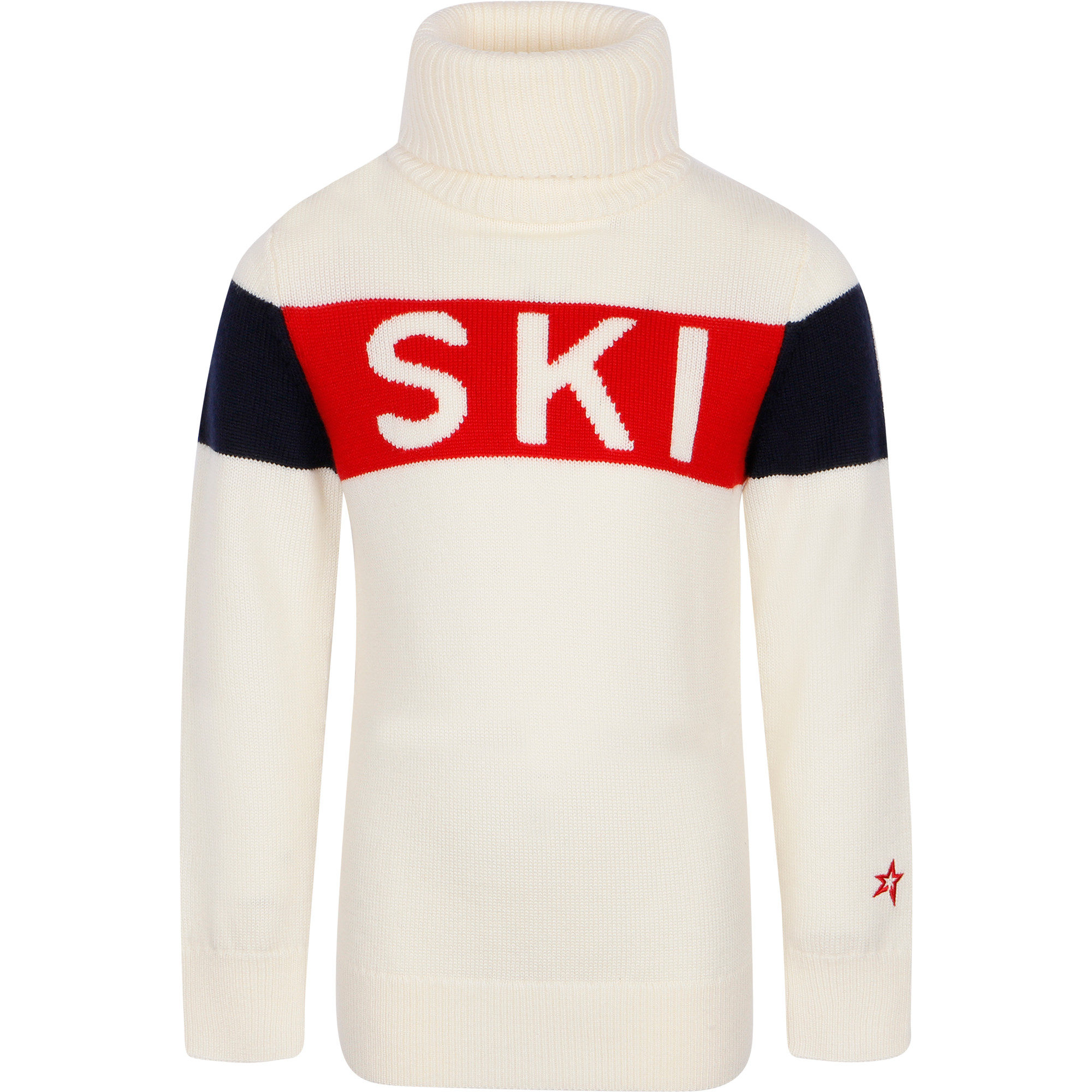 Perfect Moment Ski Turtleneck Woolen Sweater in White