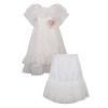Floral Ruffled Dress in White