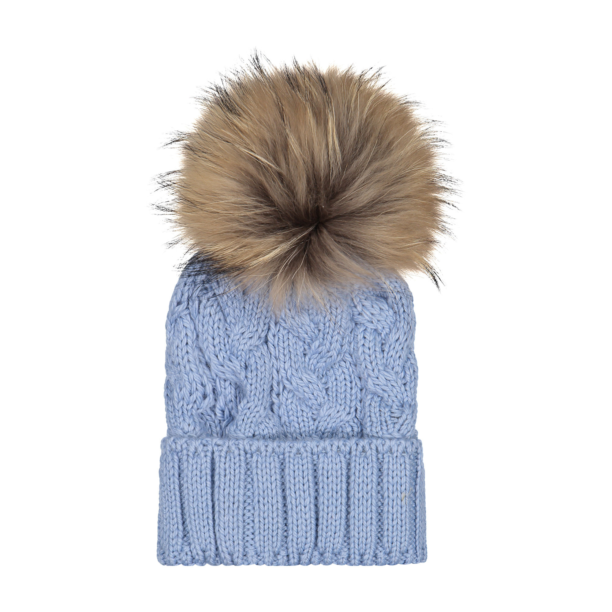 ski hat with fur pom pom