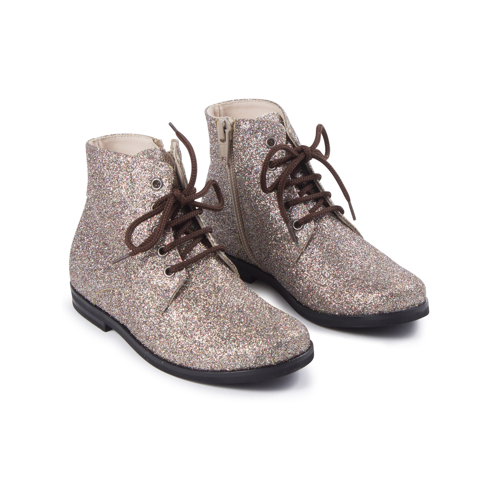 Girls glitter lace up boots clearance
