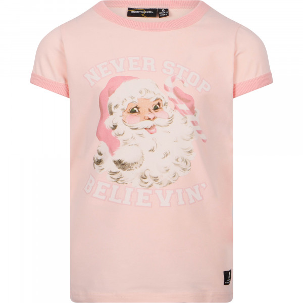 Never Stop Believin' T-Shirt in Pink