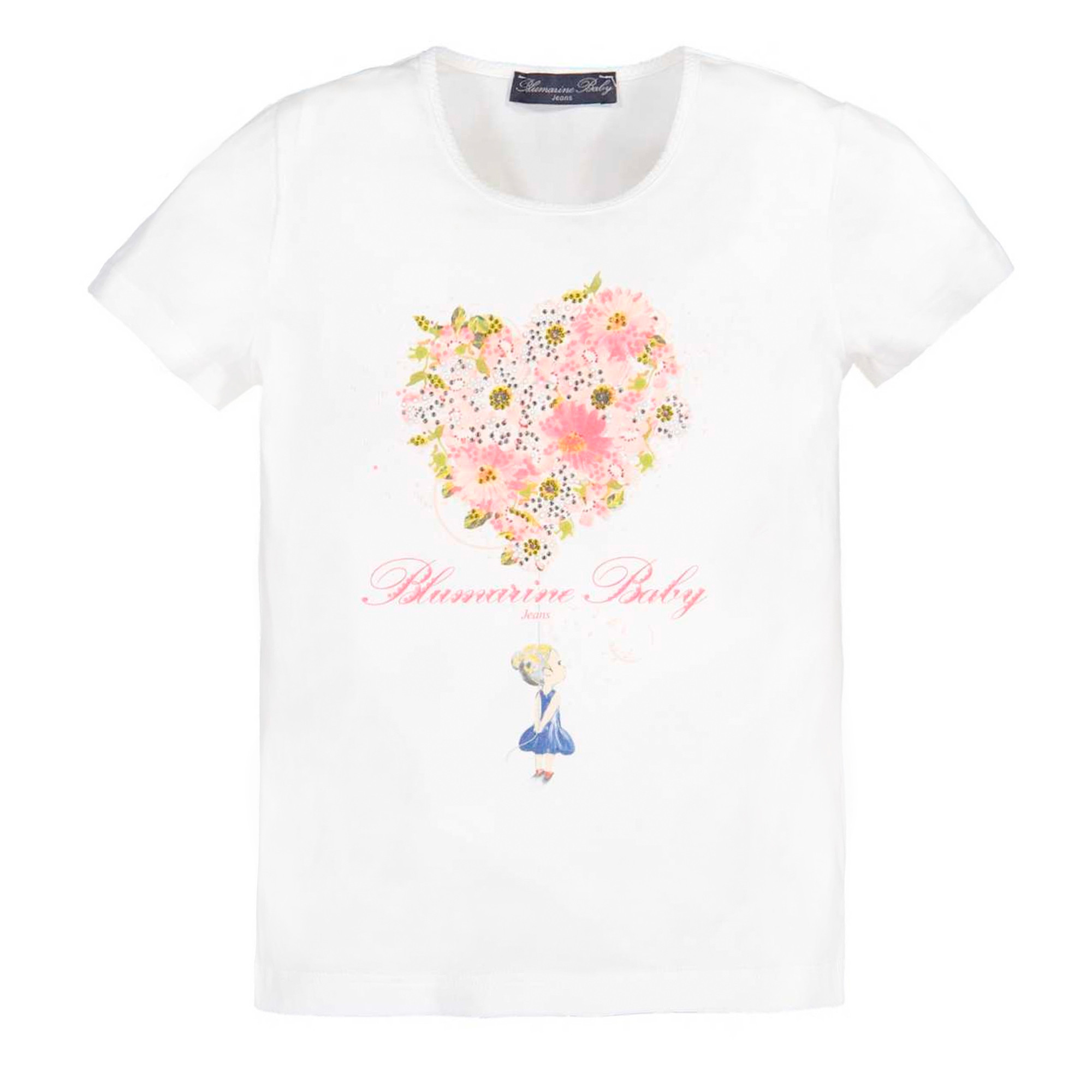 T-shirt Blumarine Pour Enfant Taille 4 Ans, 100% Coton, Neuf Avec étiquettes