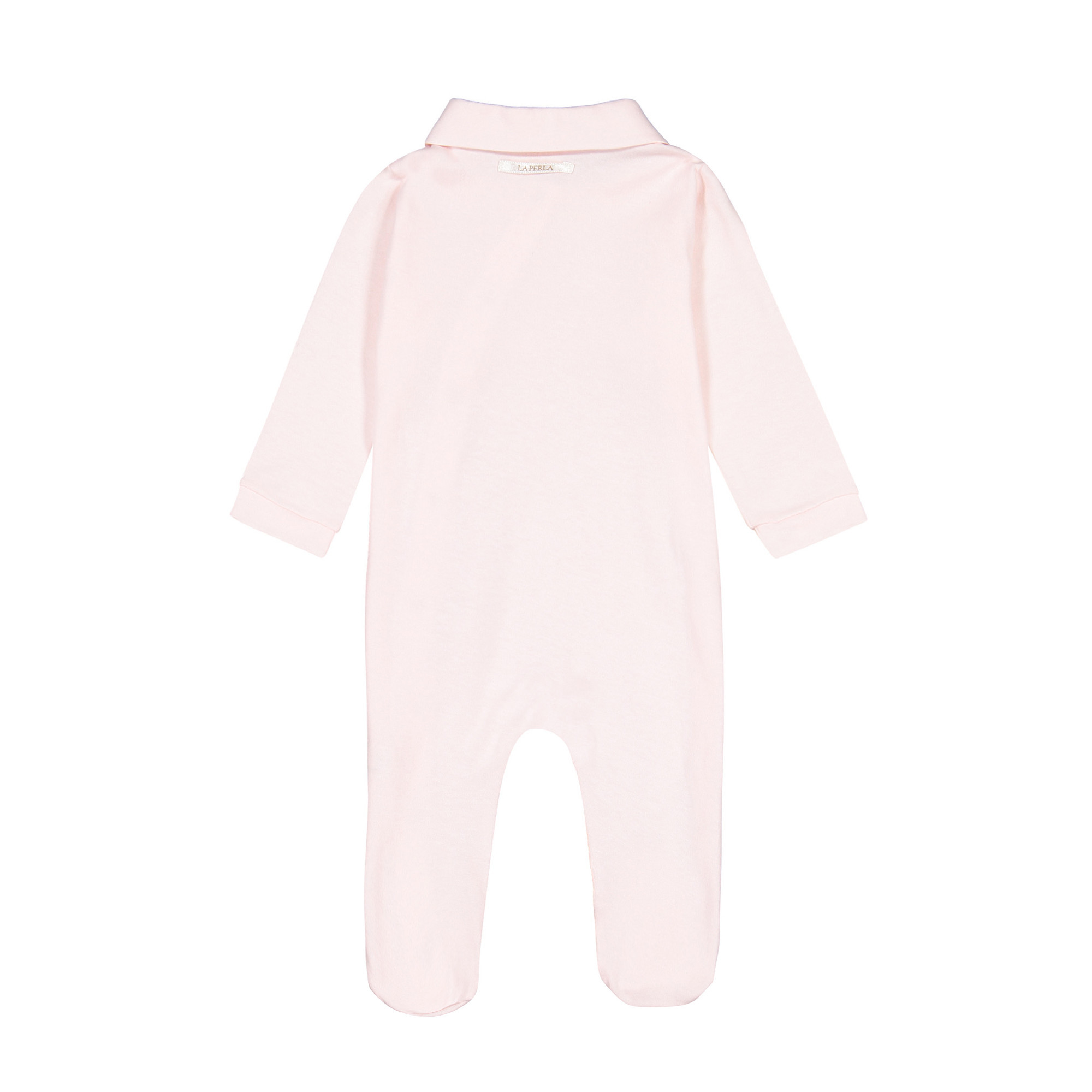 La Perla Baby Designer Onesie in Light Pink with Poppers for Boy