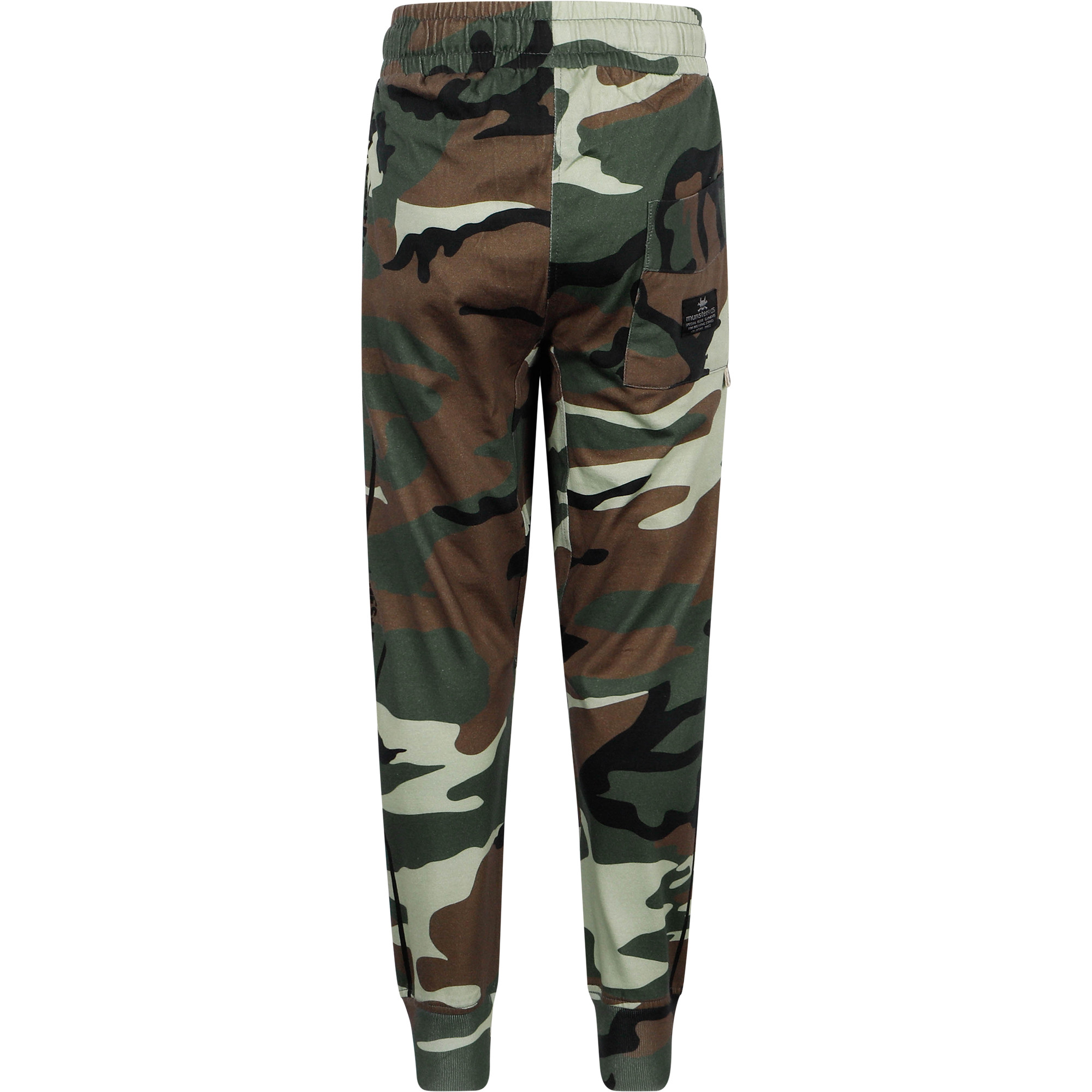 Munster Kids Camouflage Print Track Pants in Green