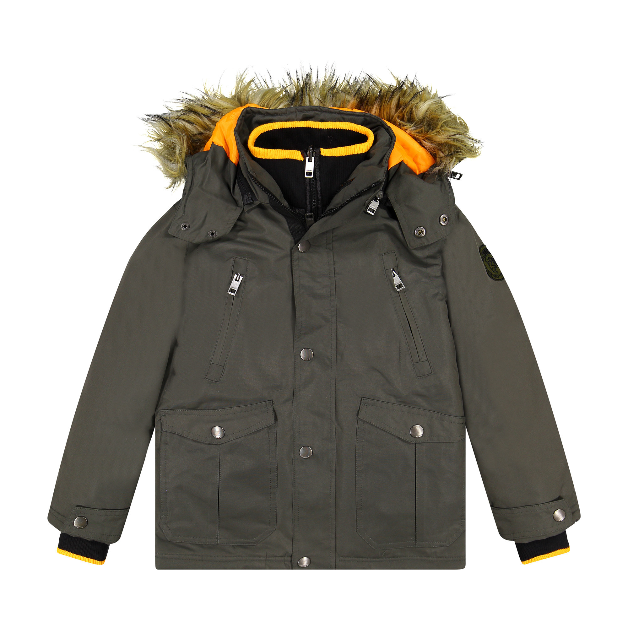 Boys green parka coat clearance