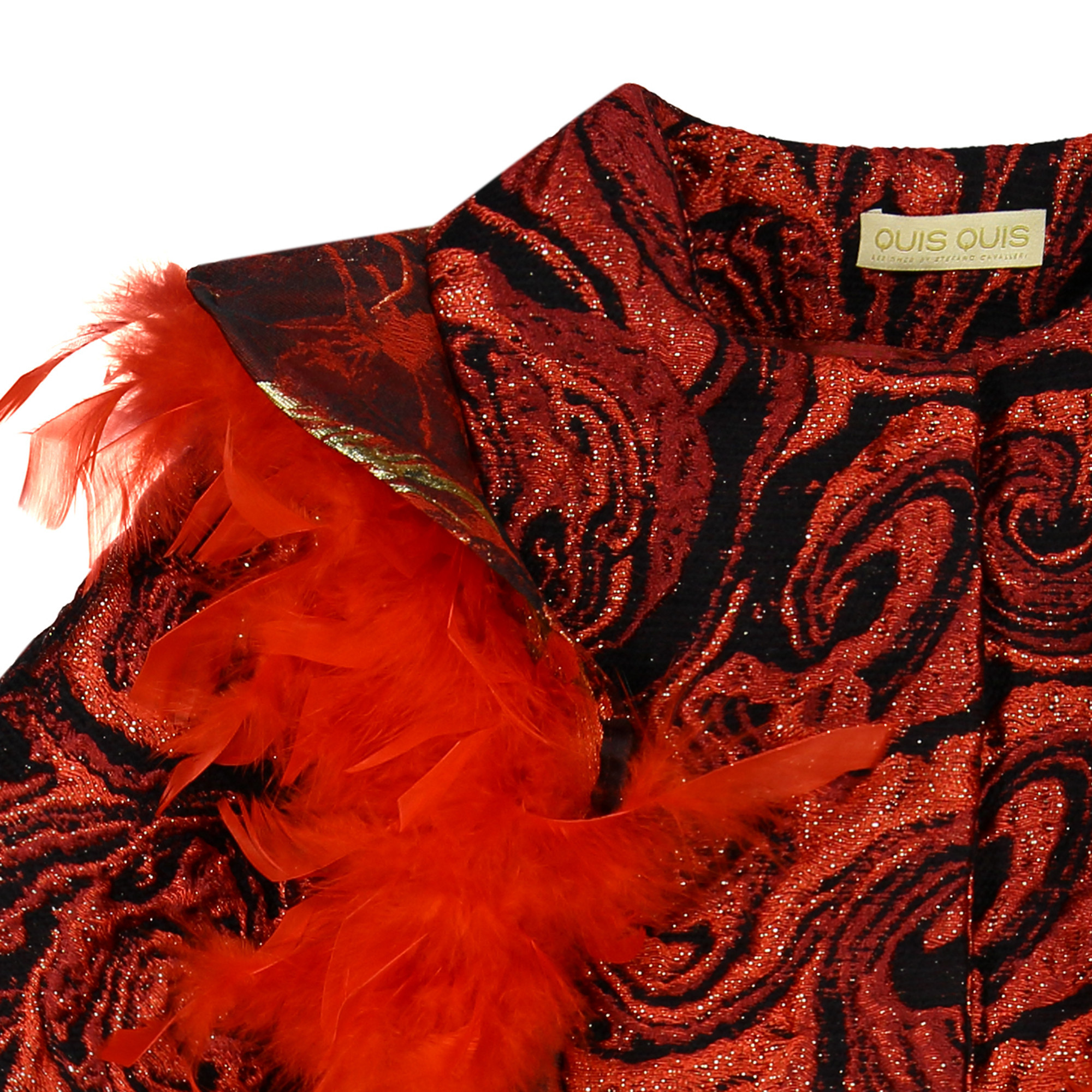 Quis Quis Girls Red And Black Swirl Design Coat With Feathers And Bell Sleeves For Girls Bambinifashion Com He is the shortest among the mrbeast crew and. bambinifashion com