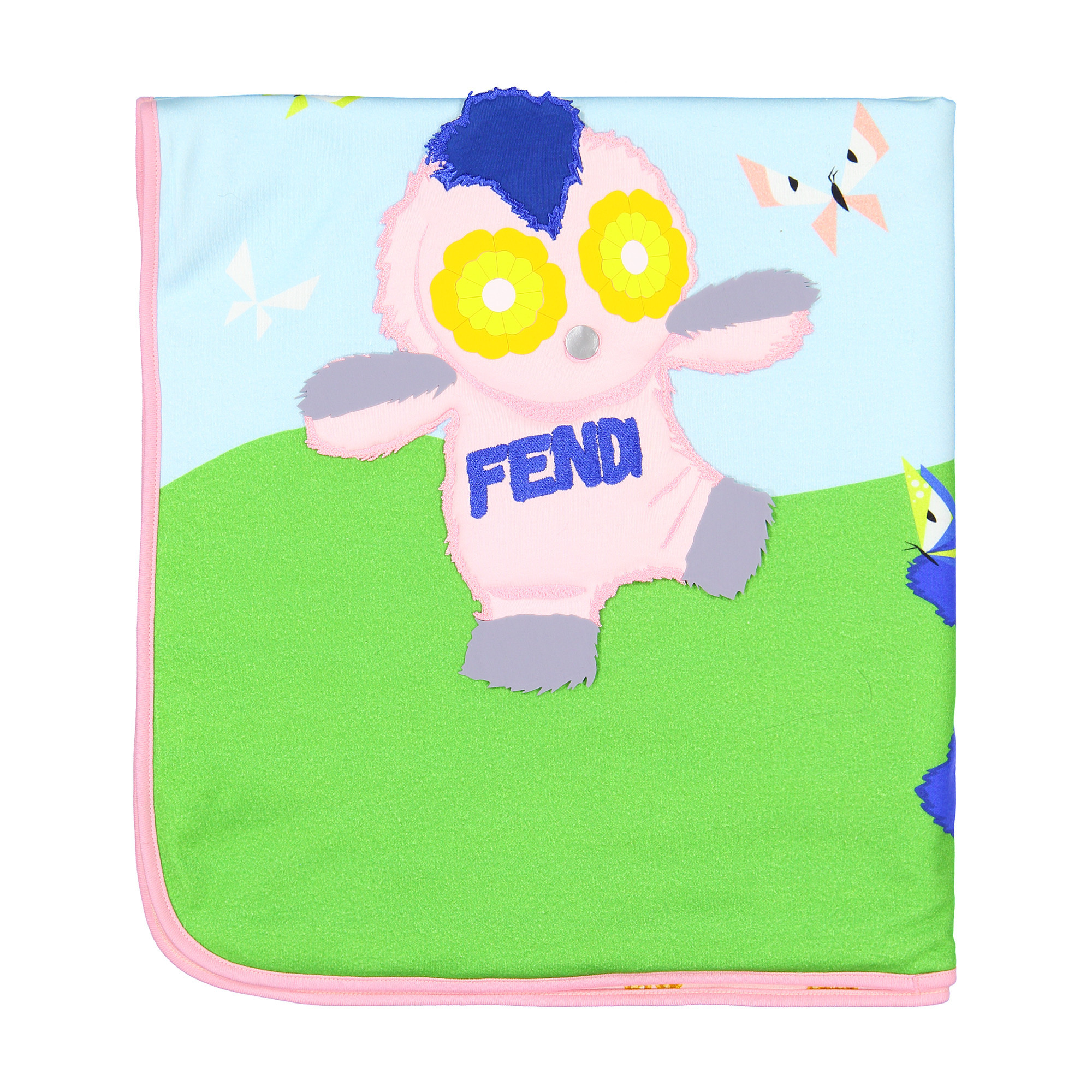 Fendi Baby Blanket with Fendi Monsters for Girls —