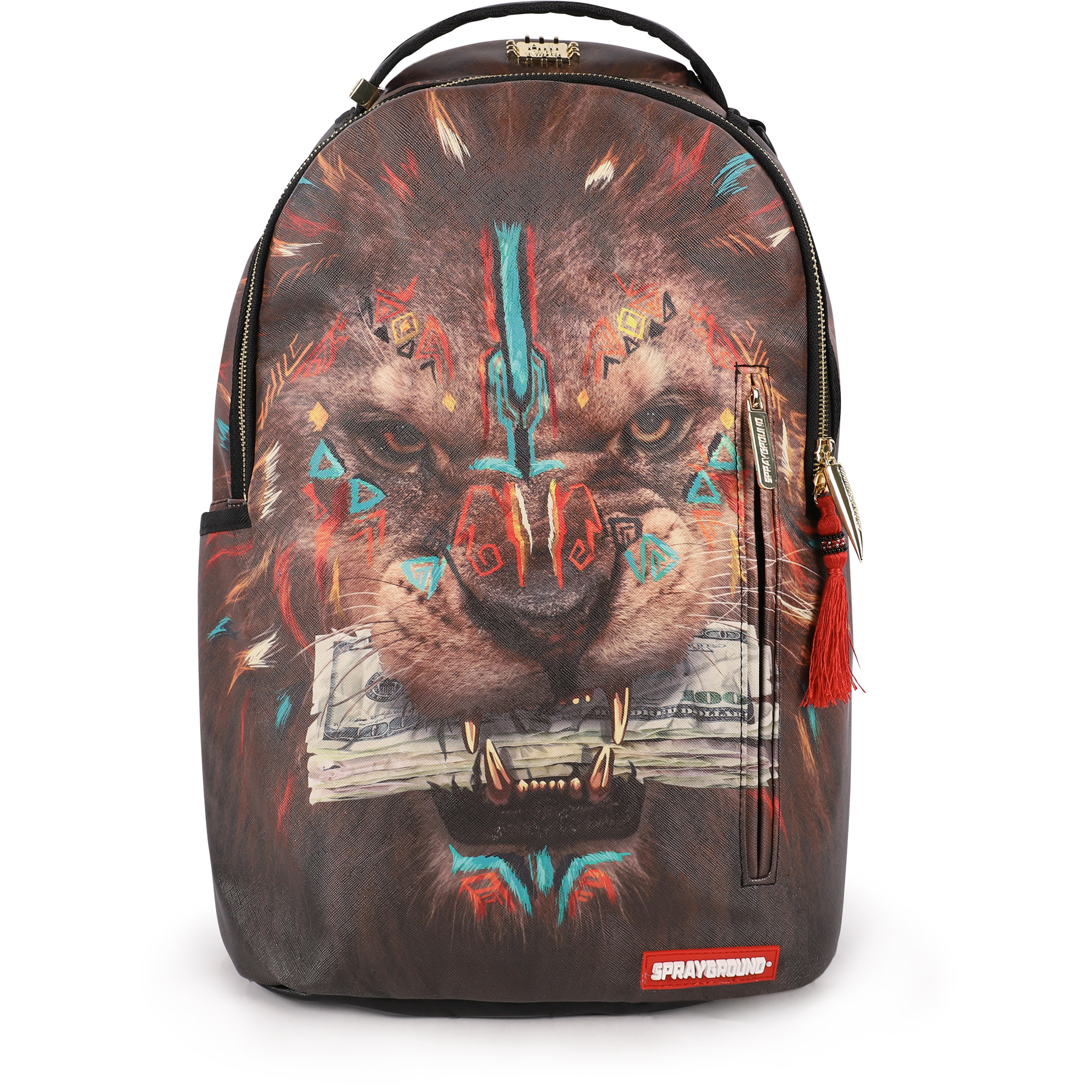 sprayground lion backpack