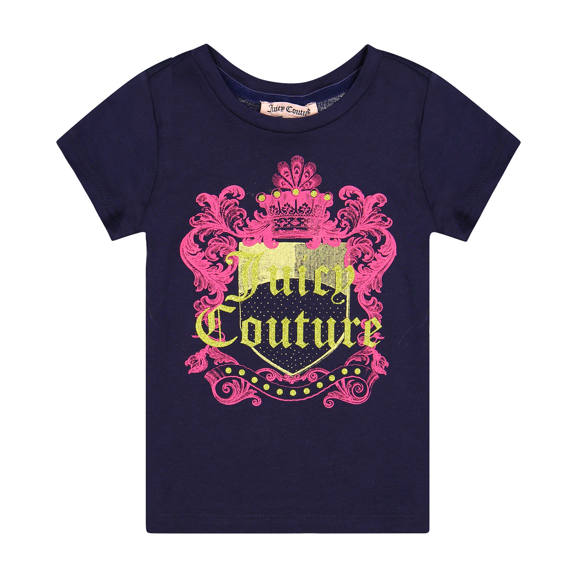 Juicy Couture Girls Girls Logo TShirt in Pink and Navy for Girls —