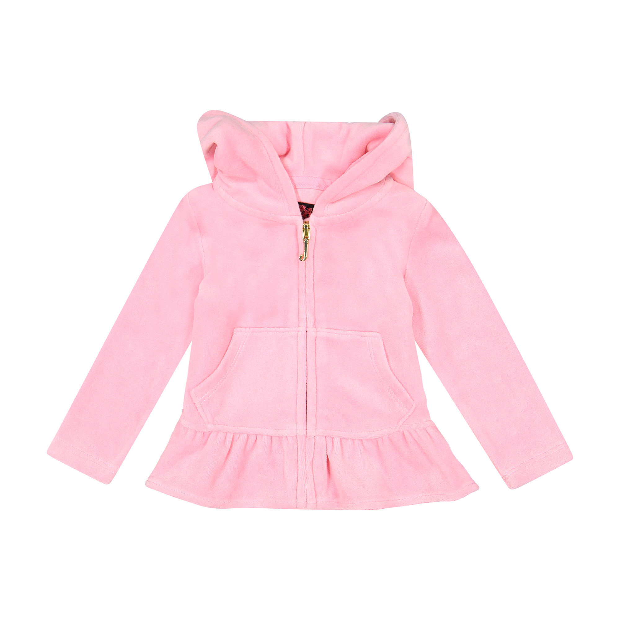 Juicy Couture Baby Tracksuit Set with Ruffle Hem in Pink for Girls