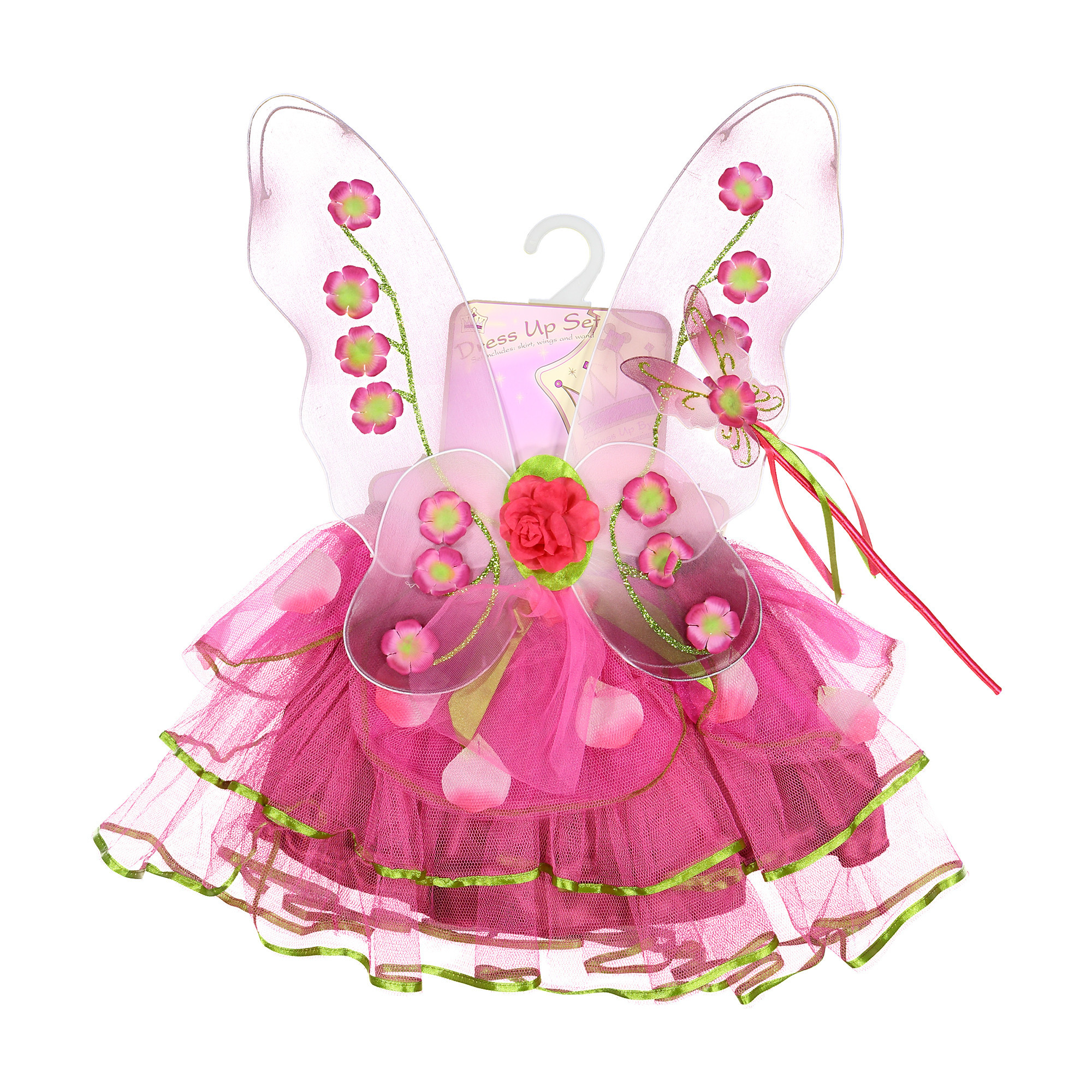 Travis Designs Girls Cherry Blossom Fairy Costume with Wings and Wand
