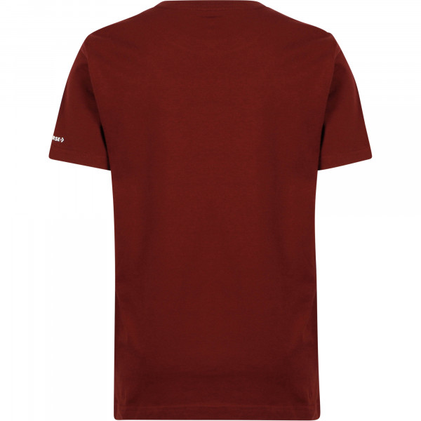 Logo Signature Sneakers Print T-Shirt in Dark Red