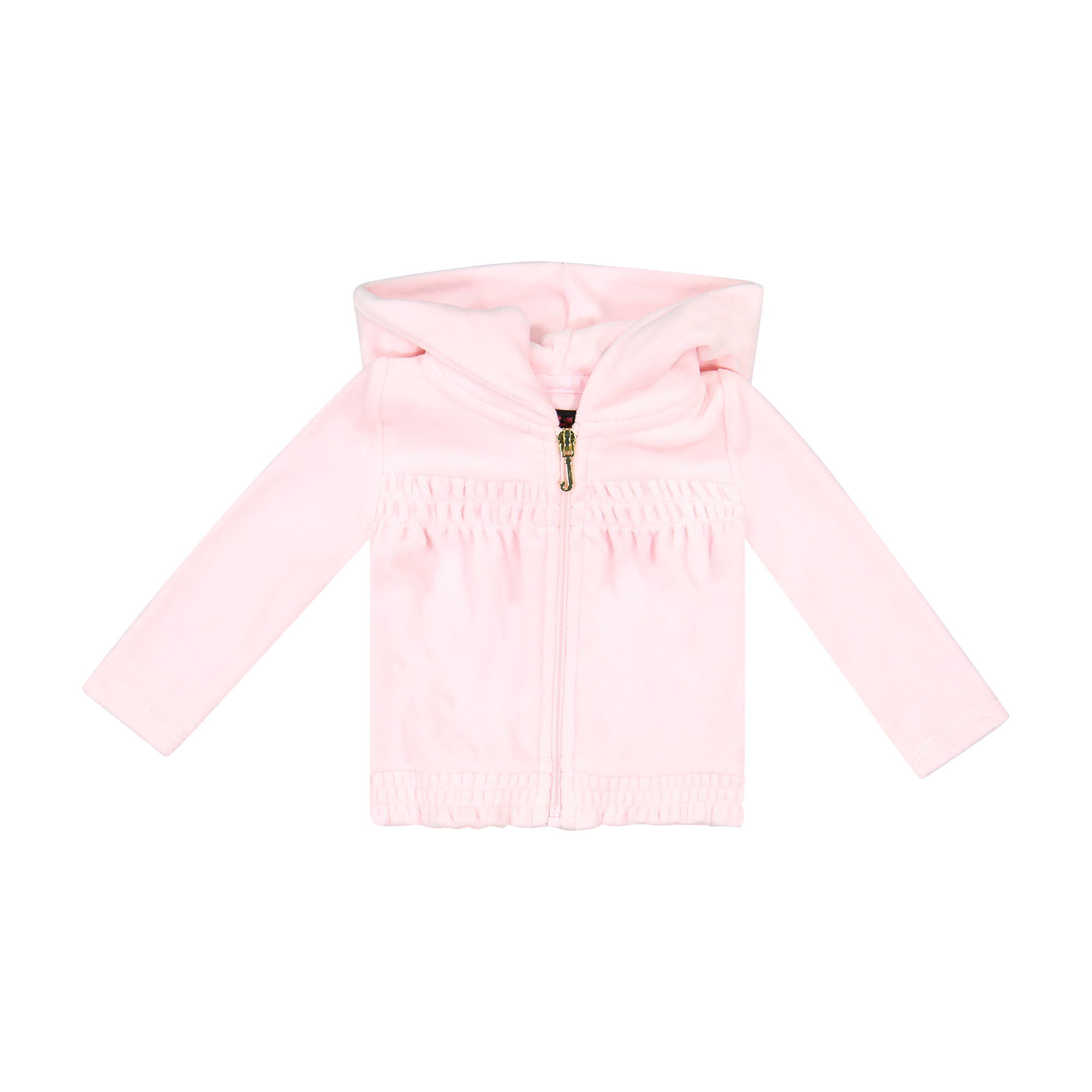 Juicy Couture Baby Velour Tracksuit Set with Ruffles in Pink for Girls
