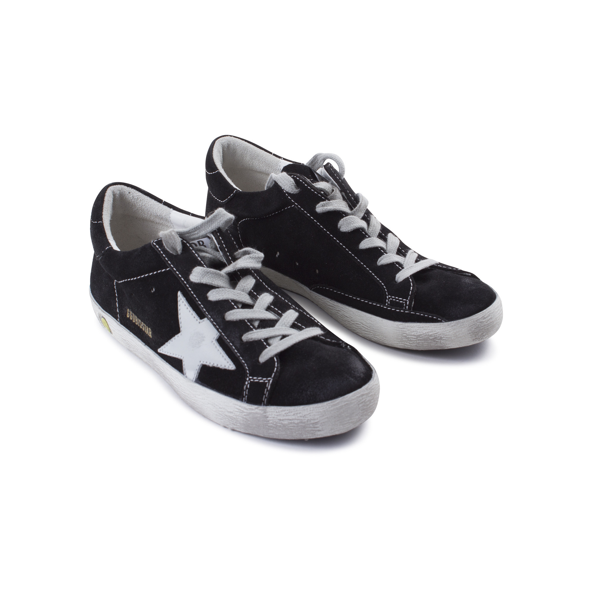 distressed star sneakers
