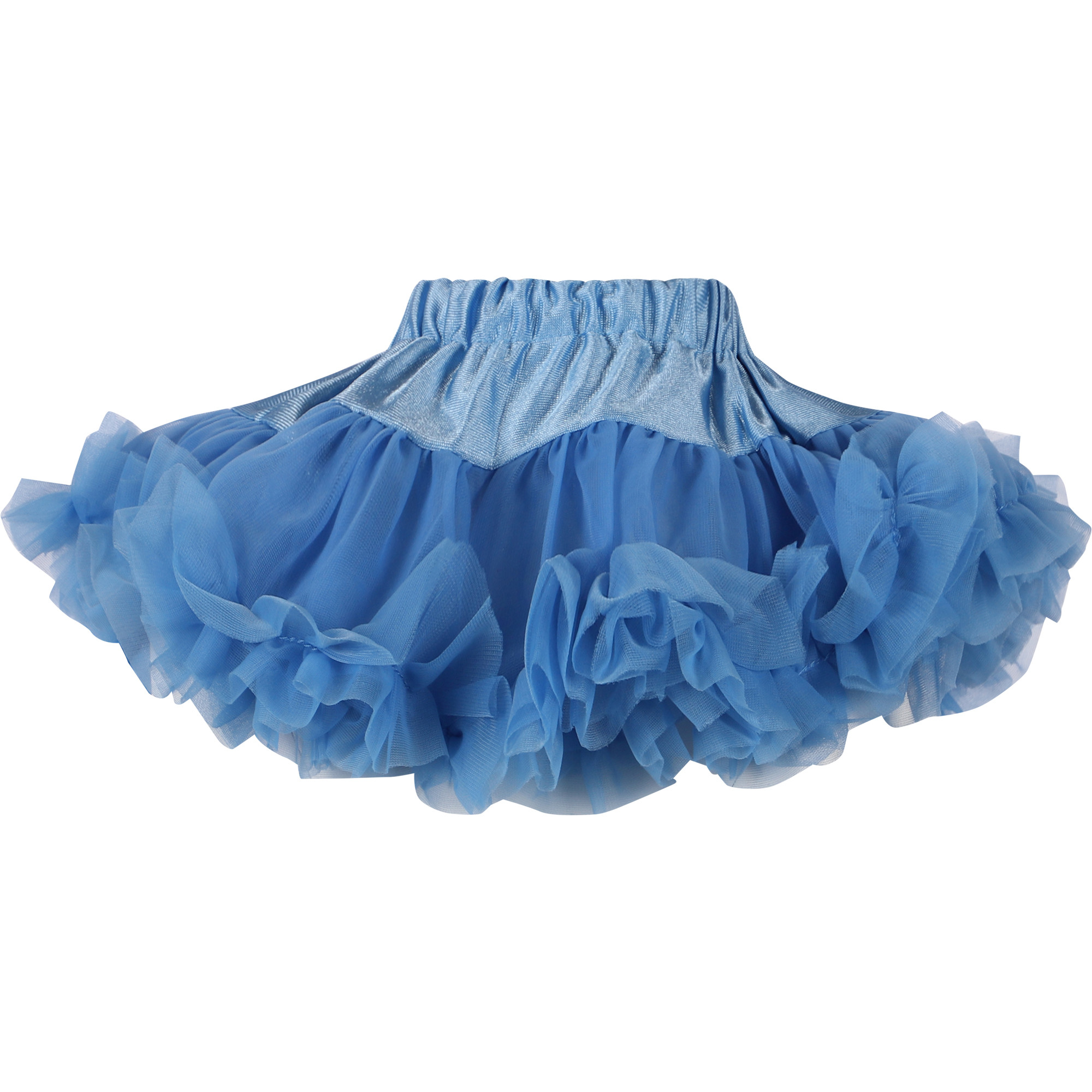 Dolly by Le Petit Tom Ruffled Tutu Skirt in Blue —