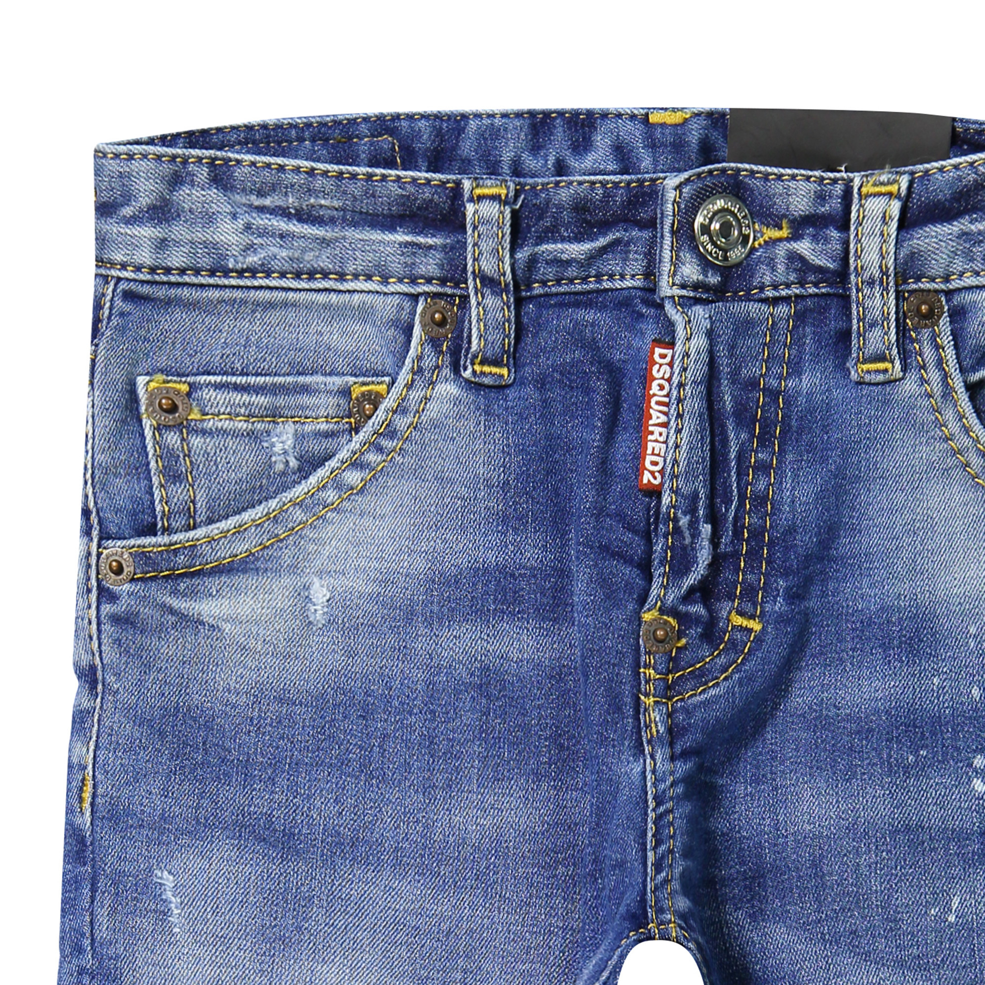 Dsquared Boys Distressed Jeans with Ripped Pocket