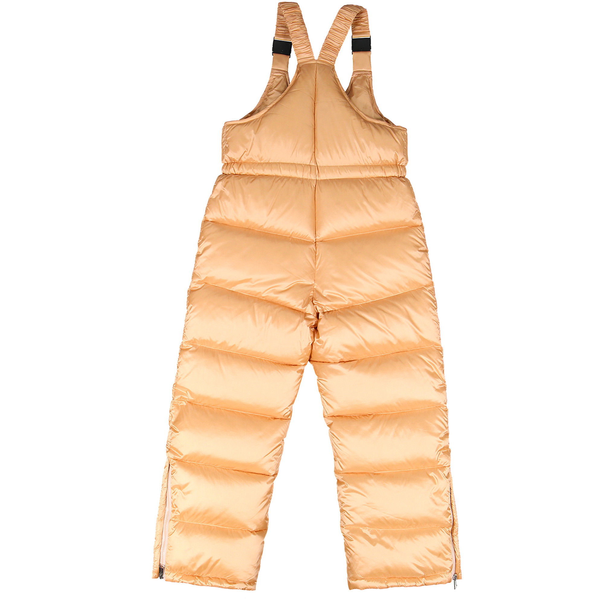 Add Down Feather Padded Ski Dungaree Trousers in Orange