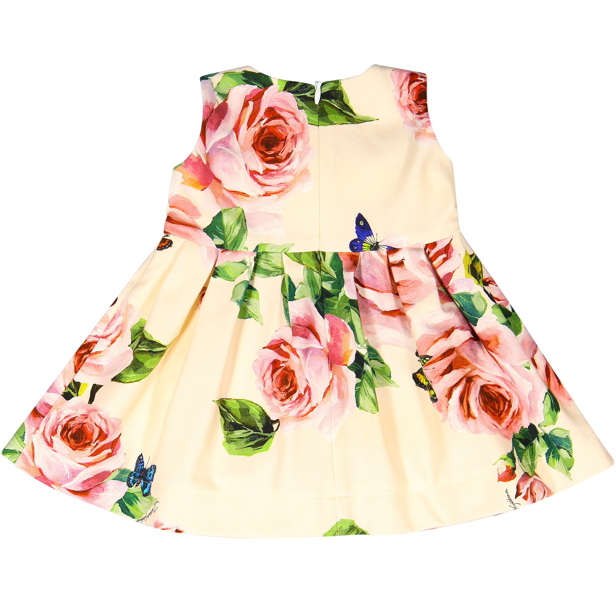 Dolce & Gabbana Baby Dress and Bloomers with Rose Print Fabric