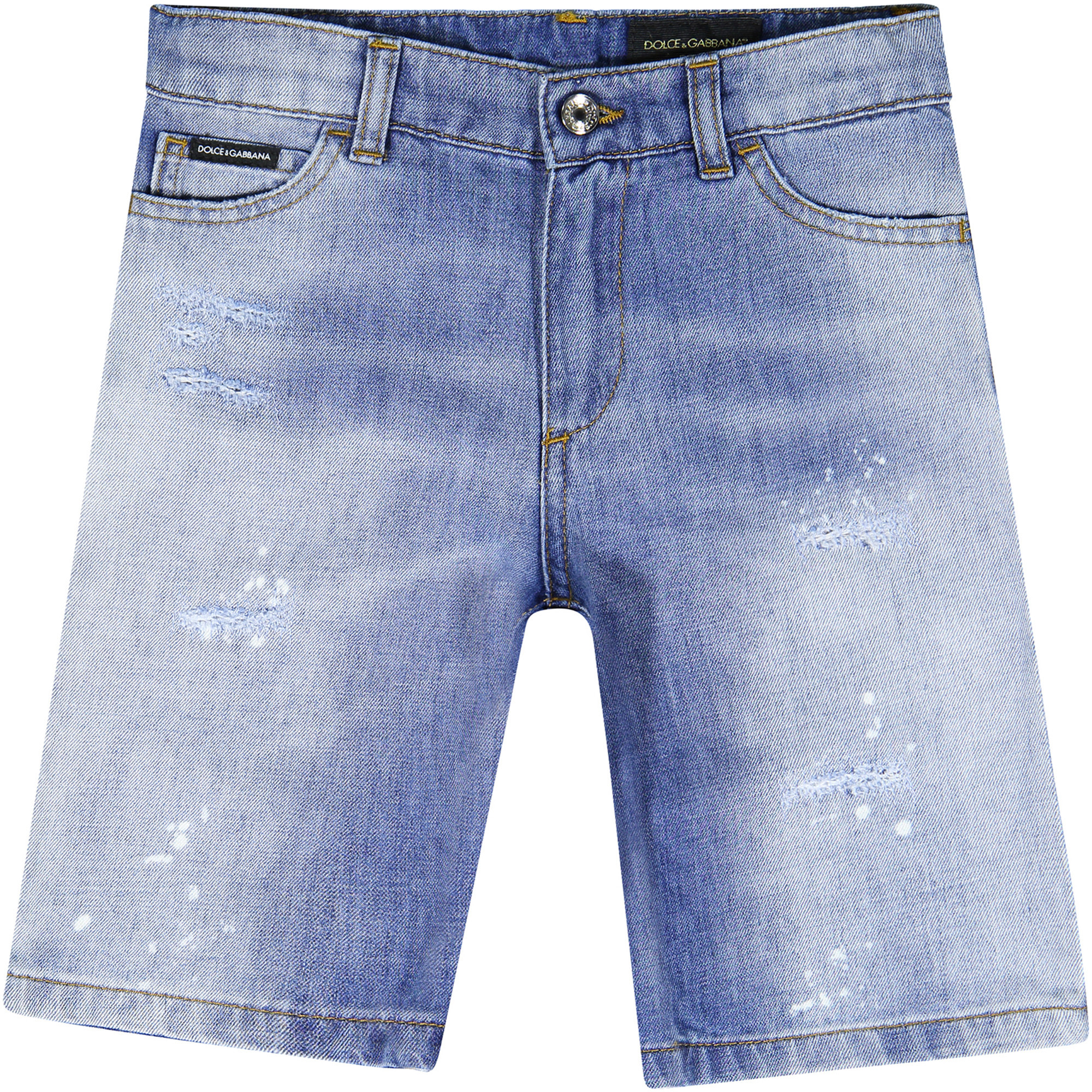 Dolce & Gabbana Boys Distressed Denim Shorts