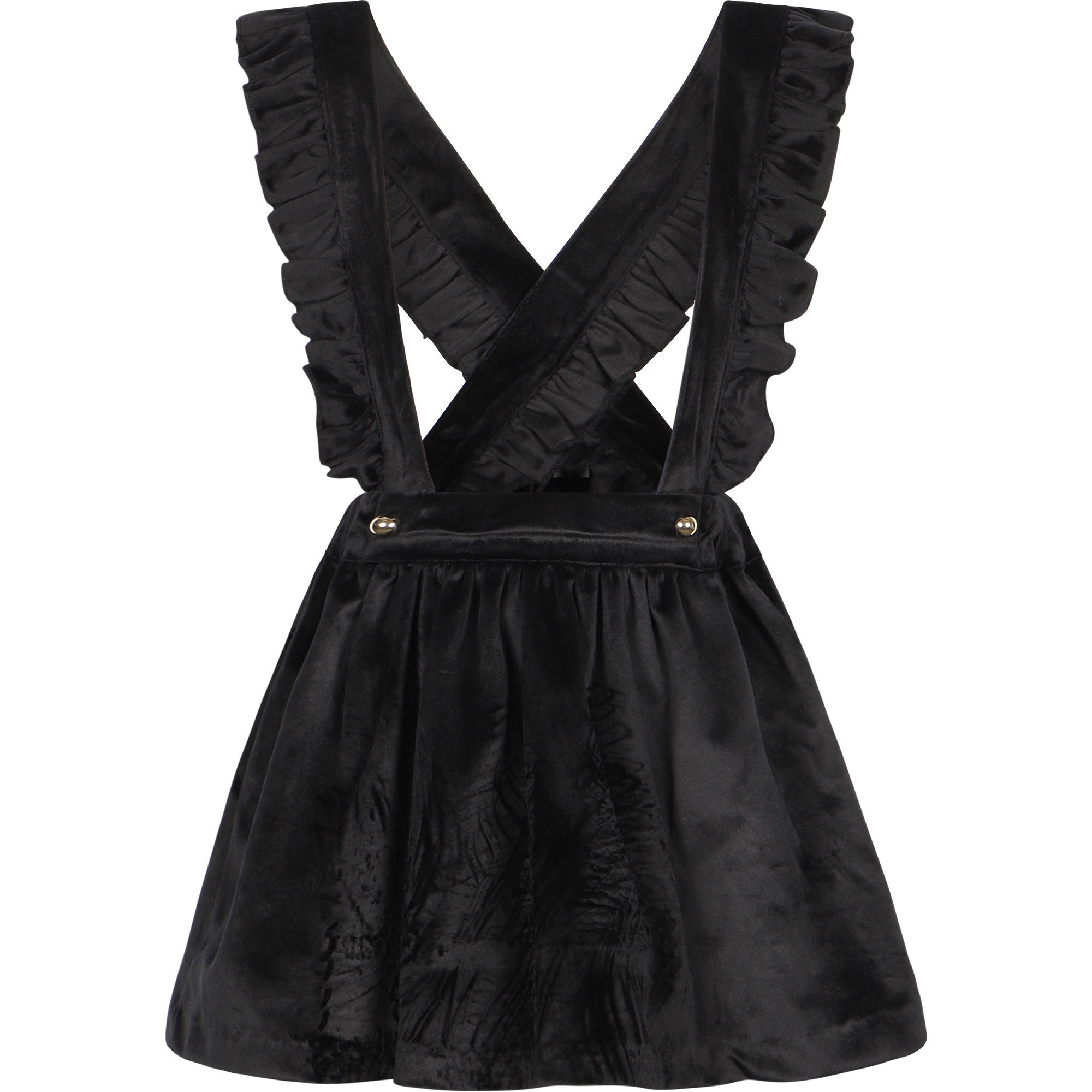 Nueces Classical Skirt with Straps in Black —